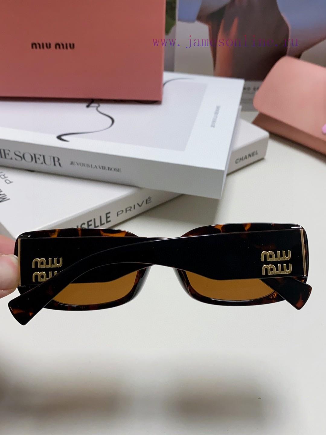 MIU MIU/Miu Miu 2024 New Sunglasses Rectangular Women's Fashion Sunglasses Personalized Glasq1kt5j7r - Image 7