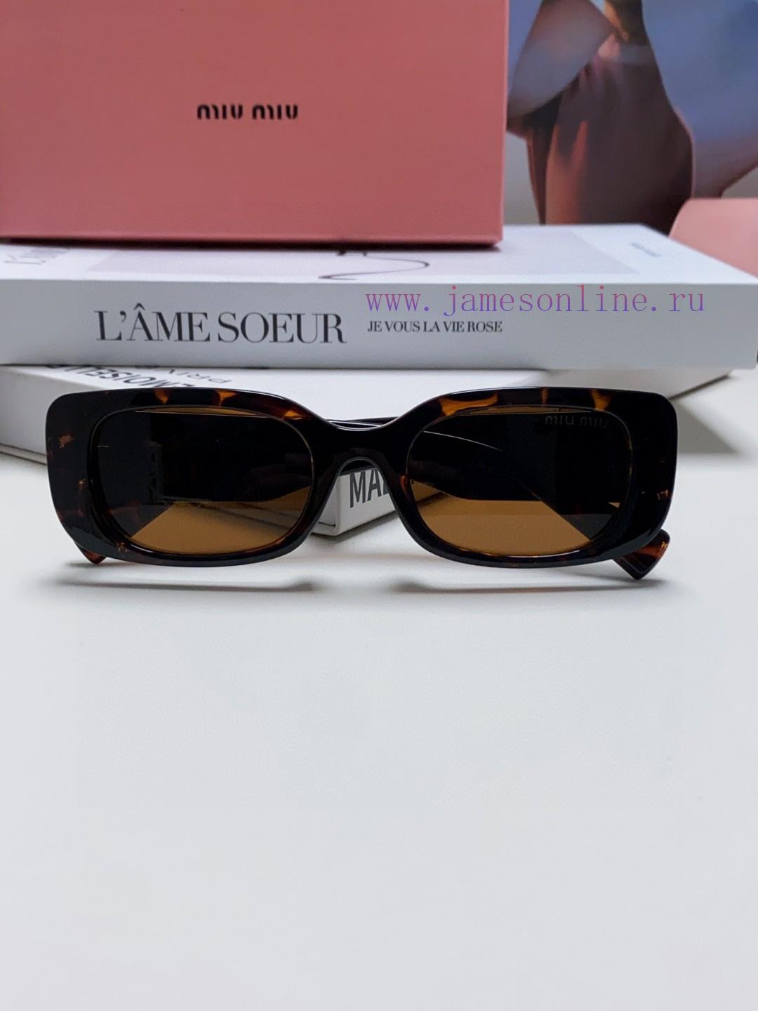 MIU MIU/Miu Miu 2024 New Sunglasses Rectangular Women's Fashion Sunglasses Personalized Glasq1kt5j7r - Image 9