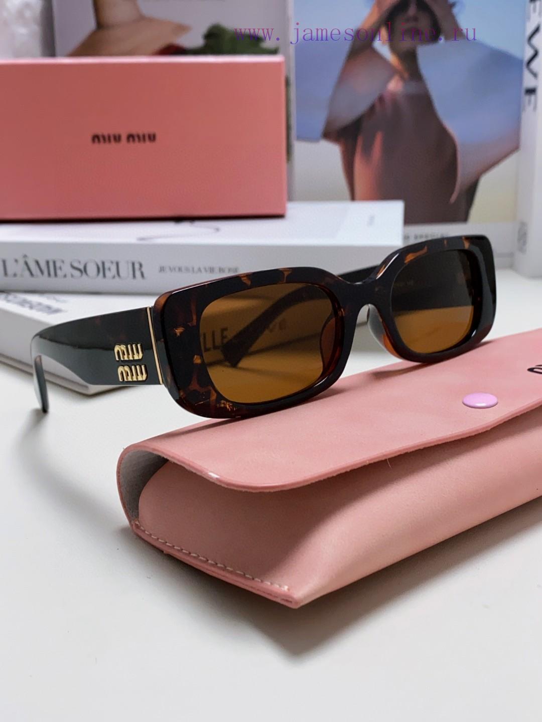 MIU MIU/Miu Miu 2024 New Sunglasses Rectangular Women's Fashion Sunglasses Personalized Glasq1kt5j7r - Image 10