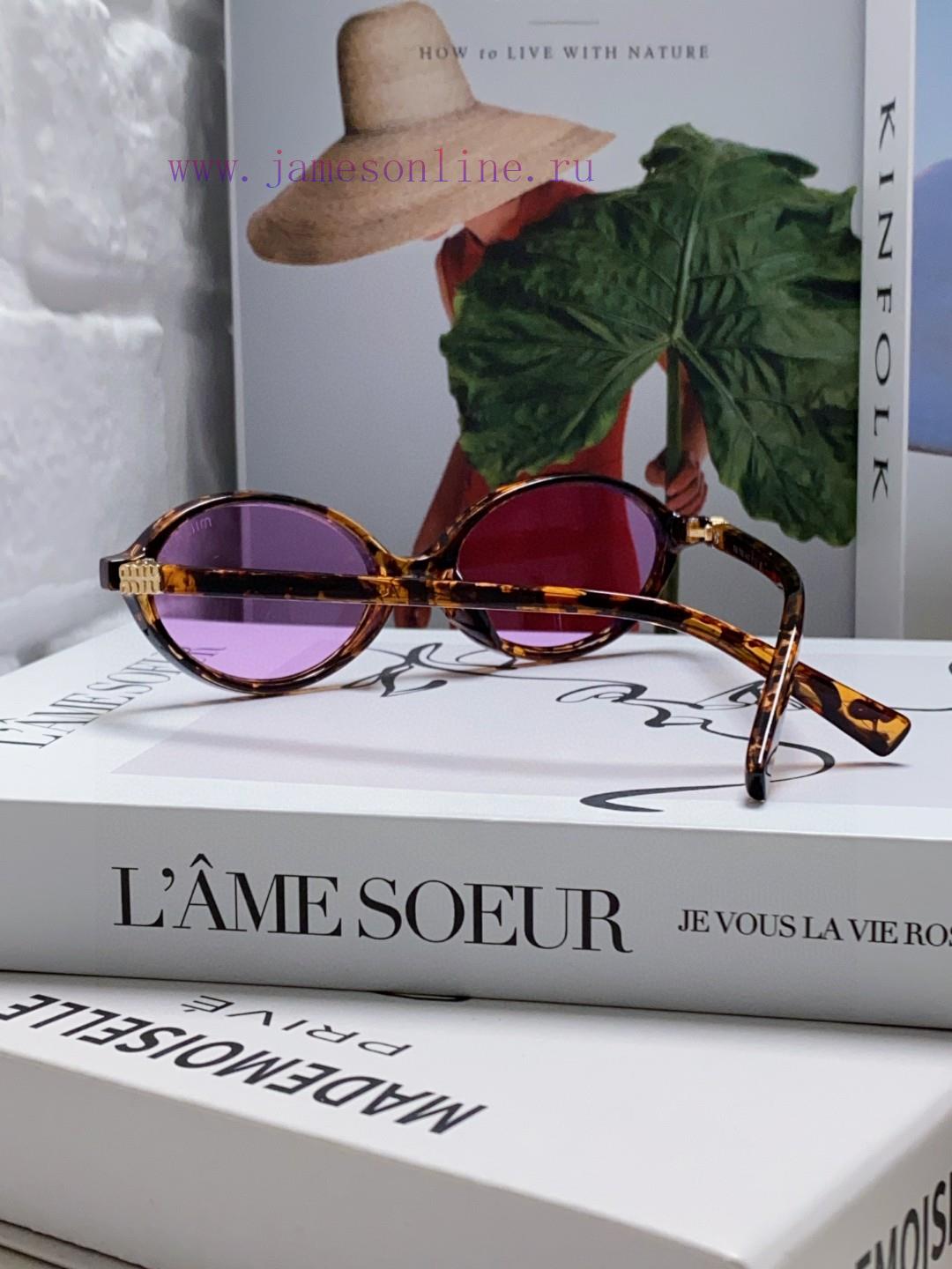 MIUMIU Zhang Yuanying Bookworm Retro Small Round Frame Sunglasses for Men and Women 2024 Newyld0fiuf - Image 5