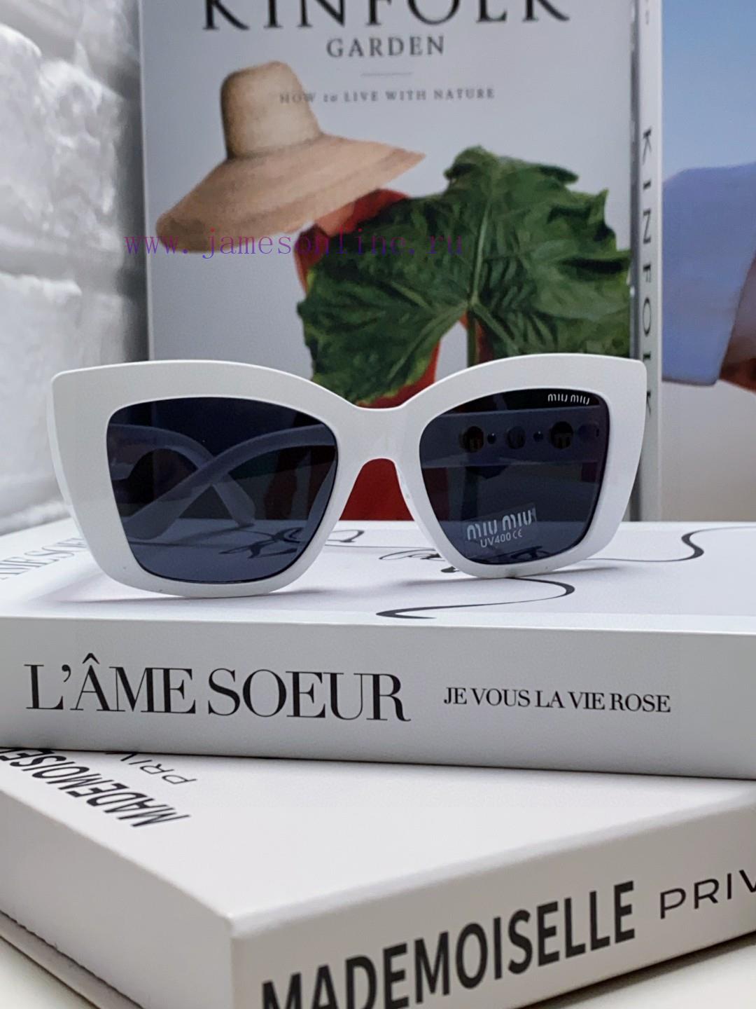 MiuMiu Miu 2024 New European and American New Fashion Sunscreen Cat Eyes Women's Sunglasses cowjckev - Image 3
