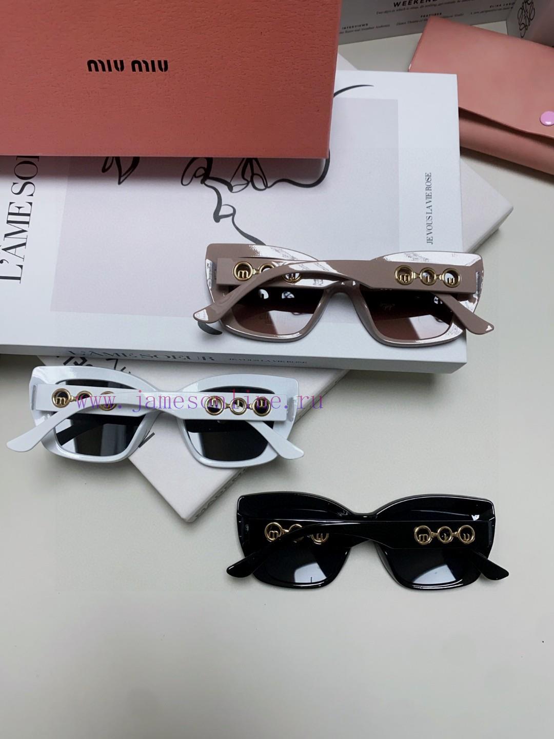MiuMiu Miu 2024 New European and American New Fashion Sunscreen Cat Eyes Women's Sunglasses cowjckev - Image 10