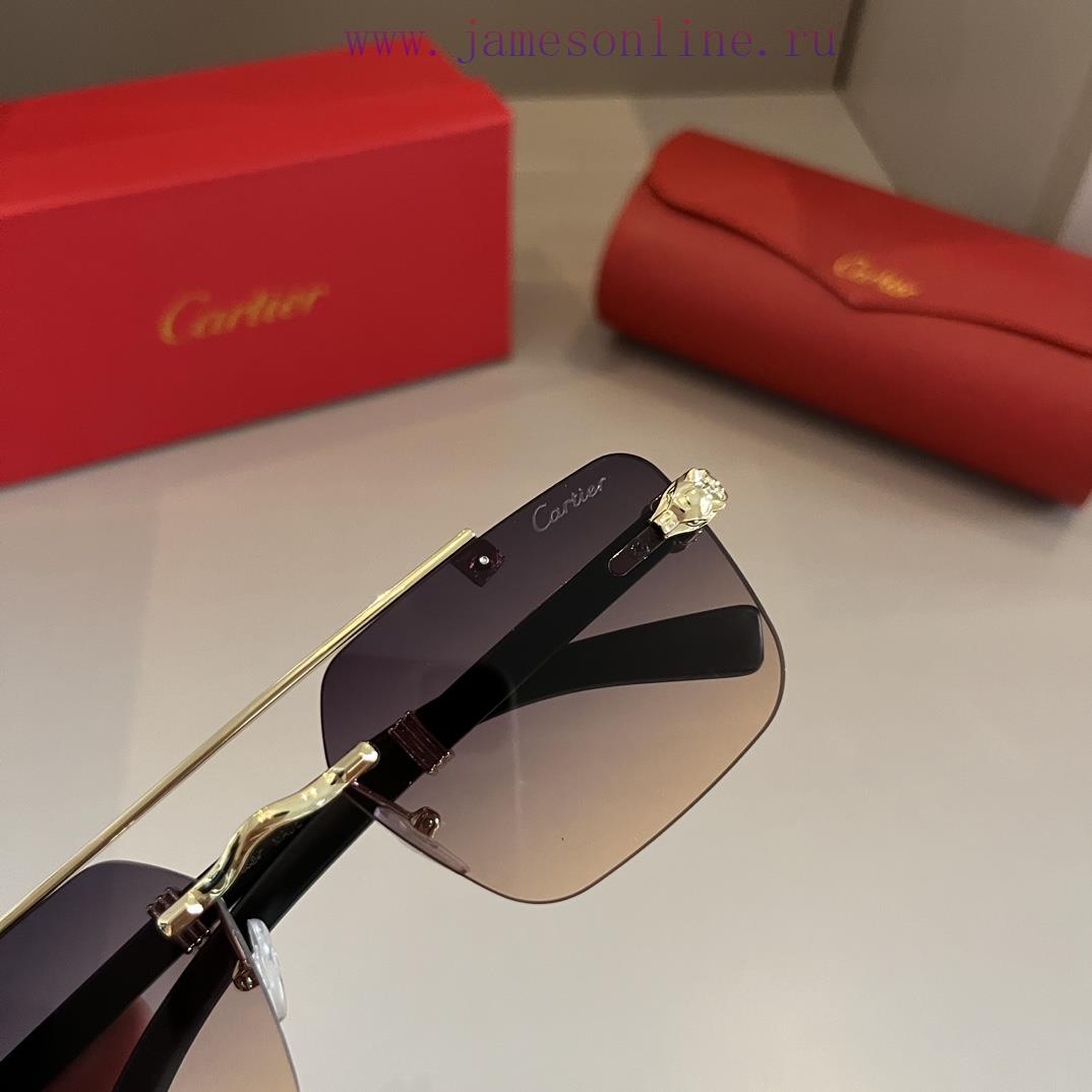 Cartier's precious sunglasses are made of metal material, PC frame, and have ten frameless lnuvtipwh - Image 9