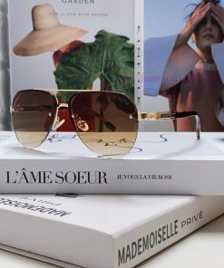 Lv Louis Vuitton 2024 Metal Elliptical Half Frame Sunglasses for Men and Women Sunshade Sung8nkqzcpf