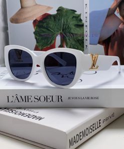 LV Louis Vuitton retro cat eye butterfly shaped sunglasses for women, big frame, spicy girl,efcshha6