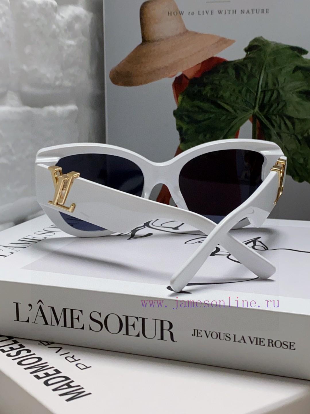 LV Louis Vuitton retro cat eye butterfly shaped sunglasses for women, big frame, spicy girl,efcshha6 - Image 4