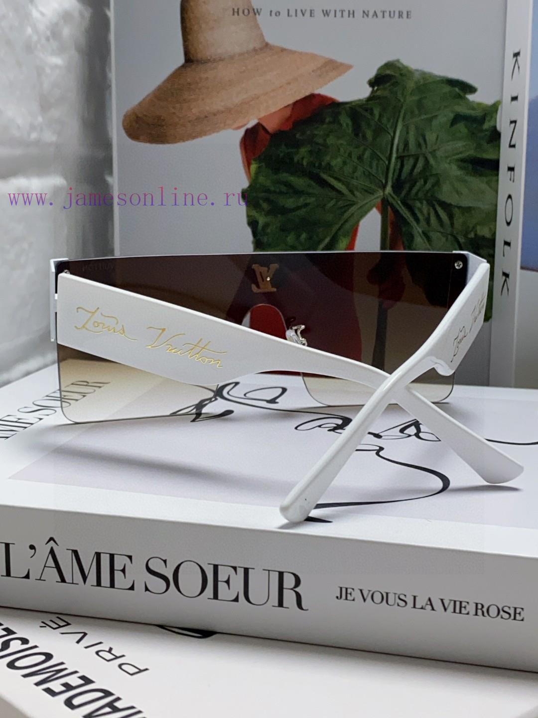 Lv Louis Vuitton 2024 New Model Metal Square Conjoined Large Frame Sunglasses for Women and t6qe9ux2 - Image 4