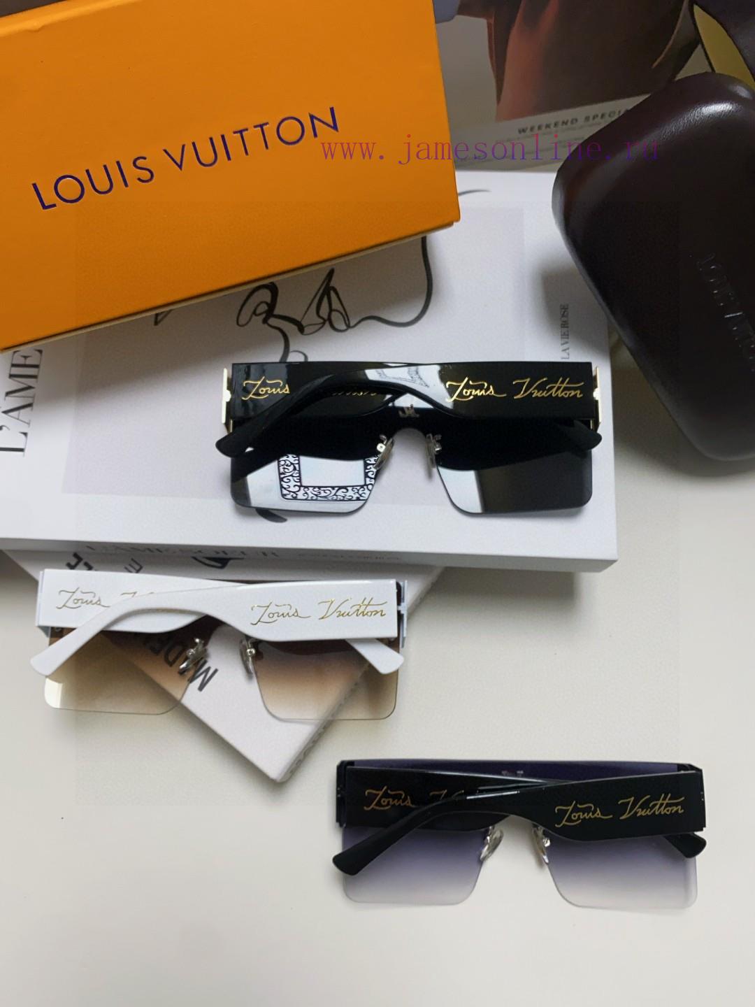 Lv Louis Vuitton 2024 New Model Metal Square Conjoined Large Frame Sunglasses for Women and t6qe9ux2 - Image 9