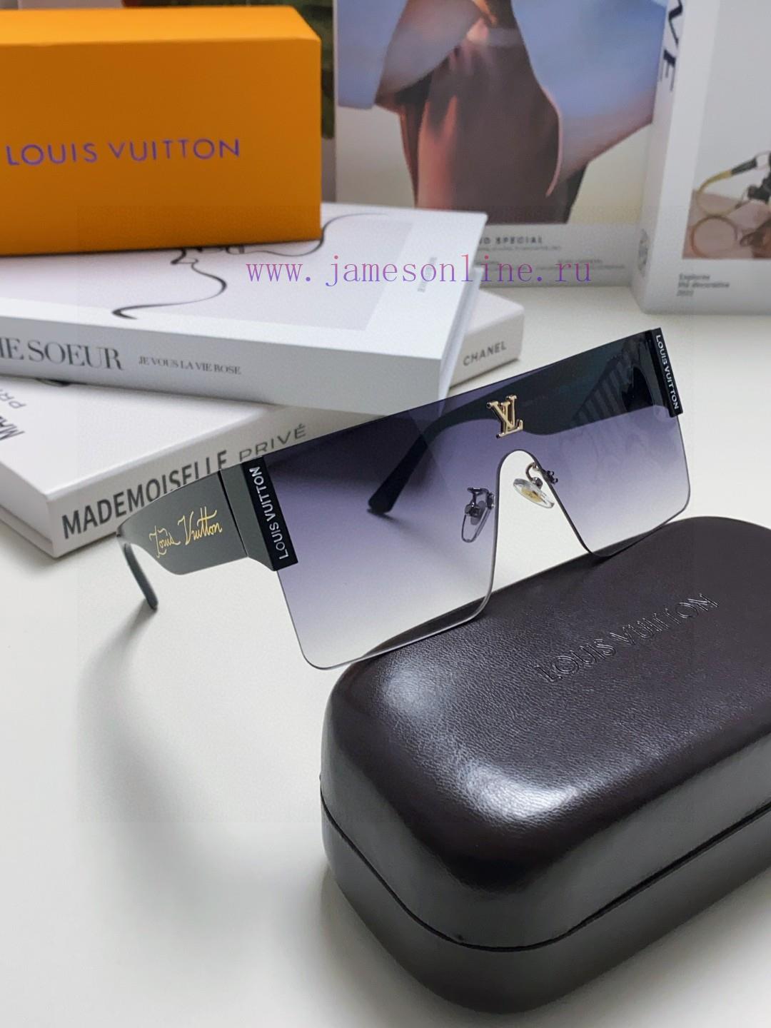 Lv Louis Vuitton 2024 New Model Metal Square Conjoined Large Frame Sunglasses for Women and i66ovbmq - Image 9
