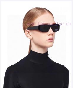 PRADA 2024 new retro rectangular integrated sunglasses, sweet, cool, spicy, concave shaped sihhik2i5