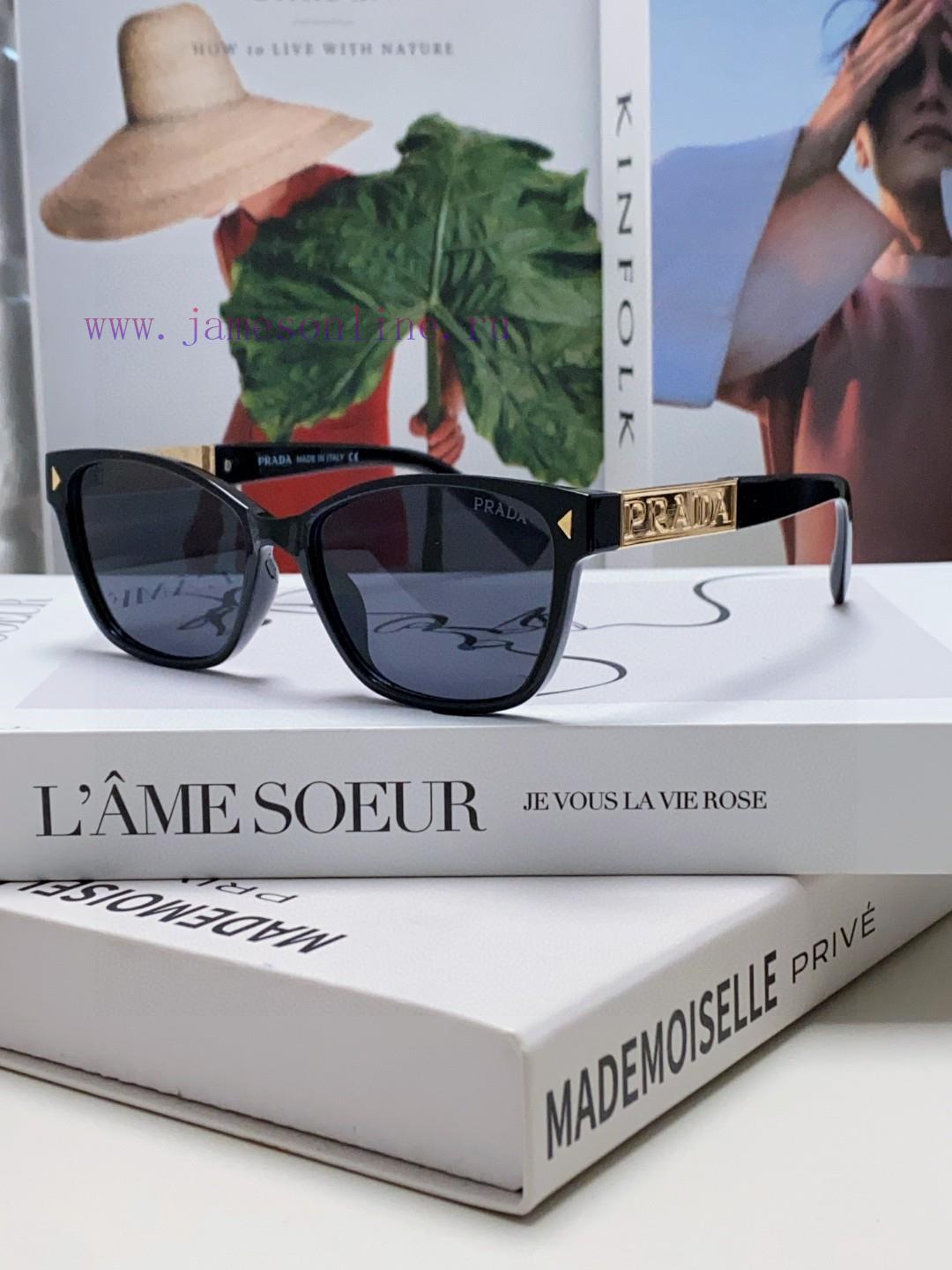 Prada 2024 New Sunglasses Men's Retro Fashion Sunglasses Men's and Women's Large Frame Drivitc91d7oc - Image 2