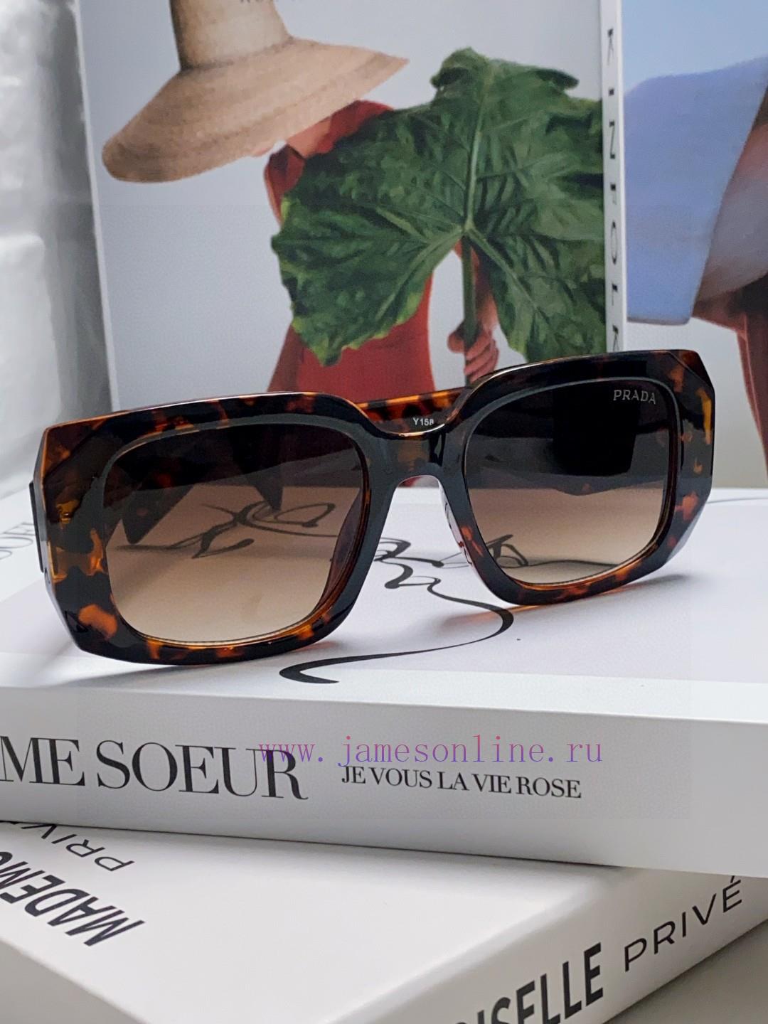 Prada 2024 New Retro Inverted Triangle Logo Sunglasses for Women, with a sense of luxury, farqb7037d - Image 3