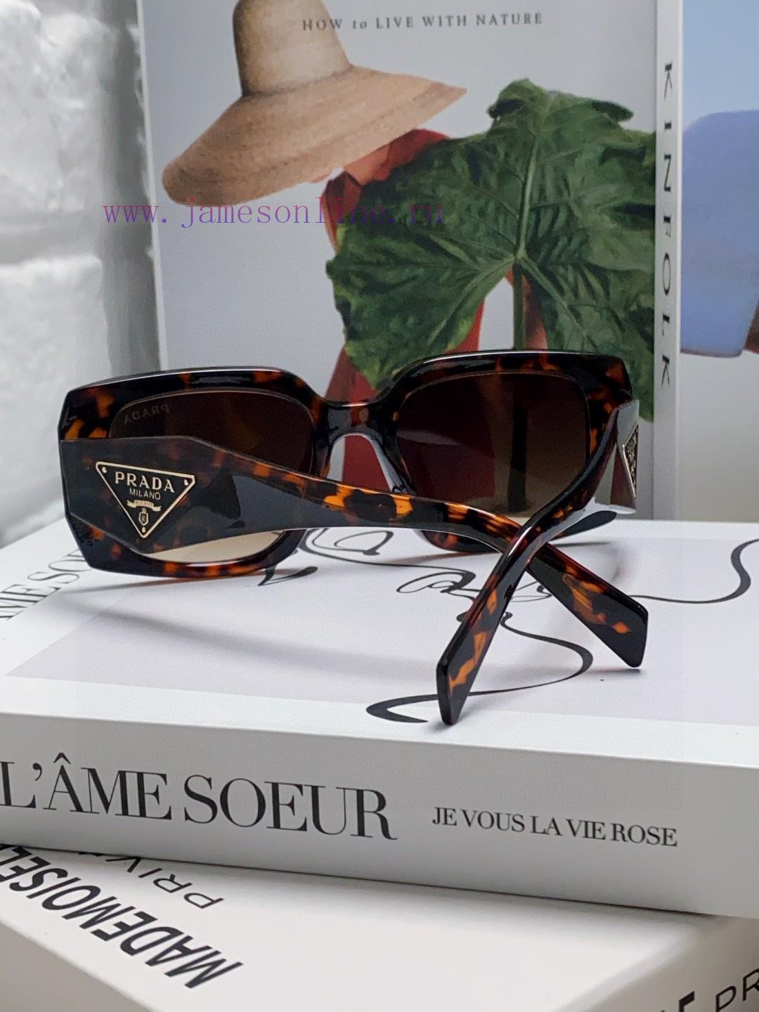 Prada 2024 New Retro Inverted Triangle Logo Sunglasses for Women, with a sense of luxury, farqb7037d - Image 4