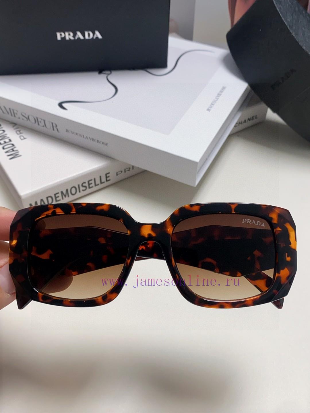 Prada 2024 New Retro Inverted Triangle Logo Sunglasses for Women, with a sense of luxury, farqb7037d - Image 5