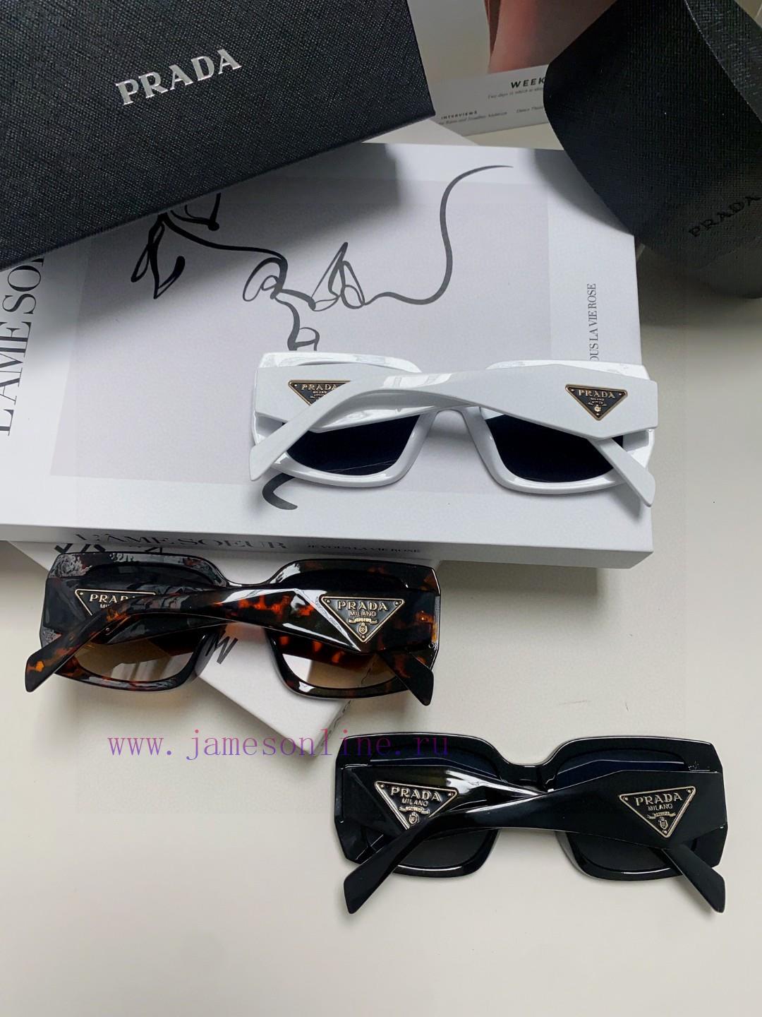 Prada 2024 New Retro Inverted Triangle Logo Sunglasses for Women, with a sense of luxury, fal52lh71k - Image 10