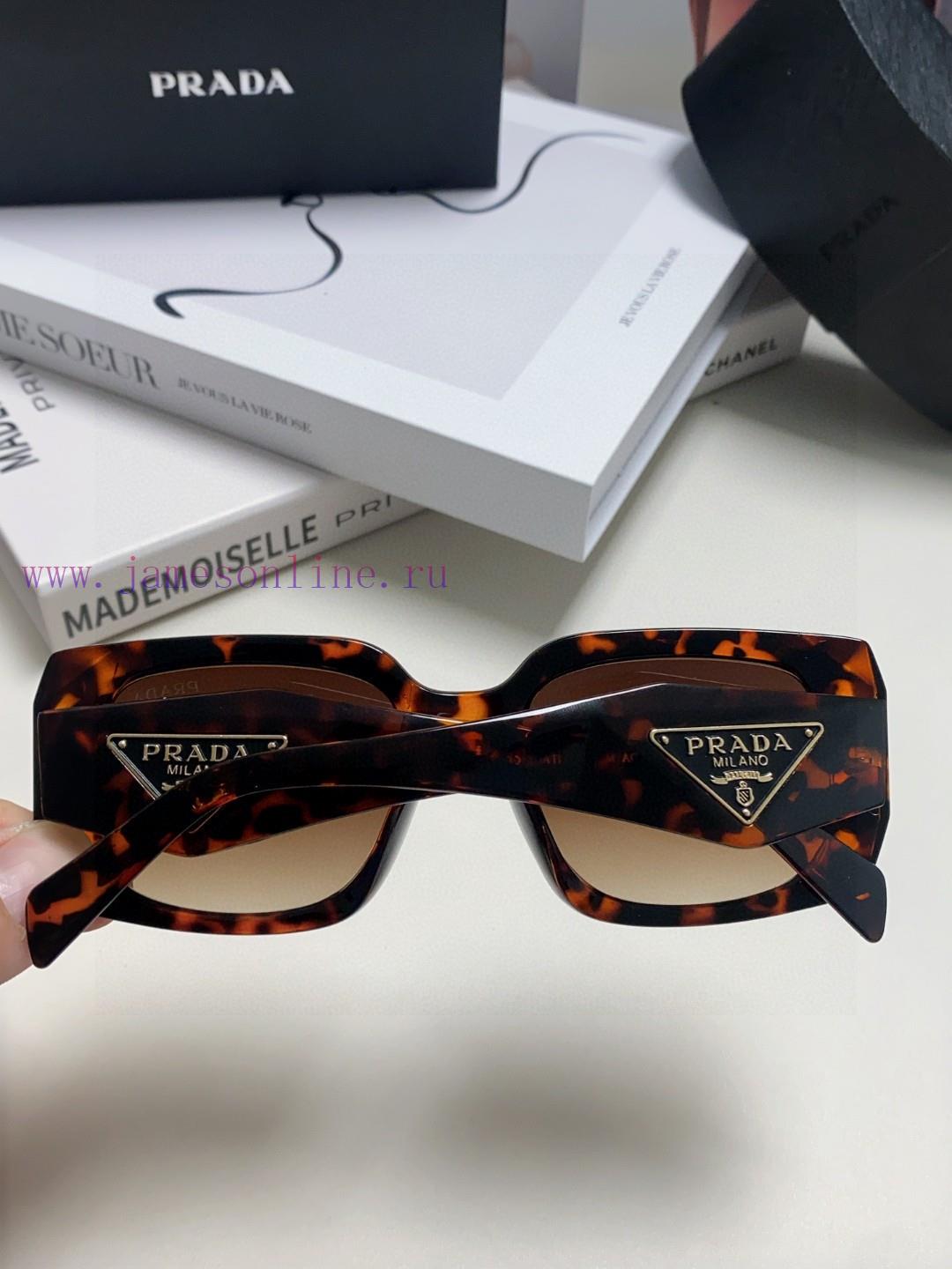 Prada 2024 New Retro Inverted Triangle Logo Sunglasses for Women, with a sense of luxury, farqb7037d - Image 6