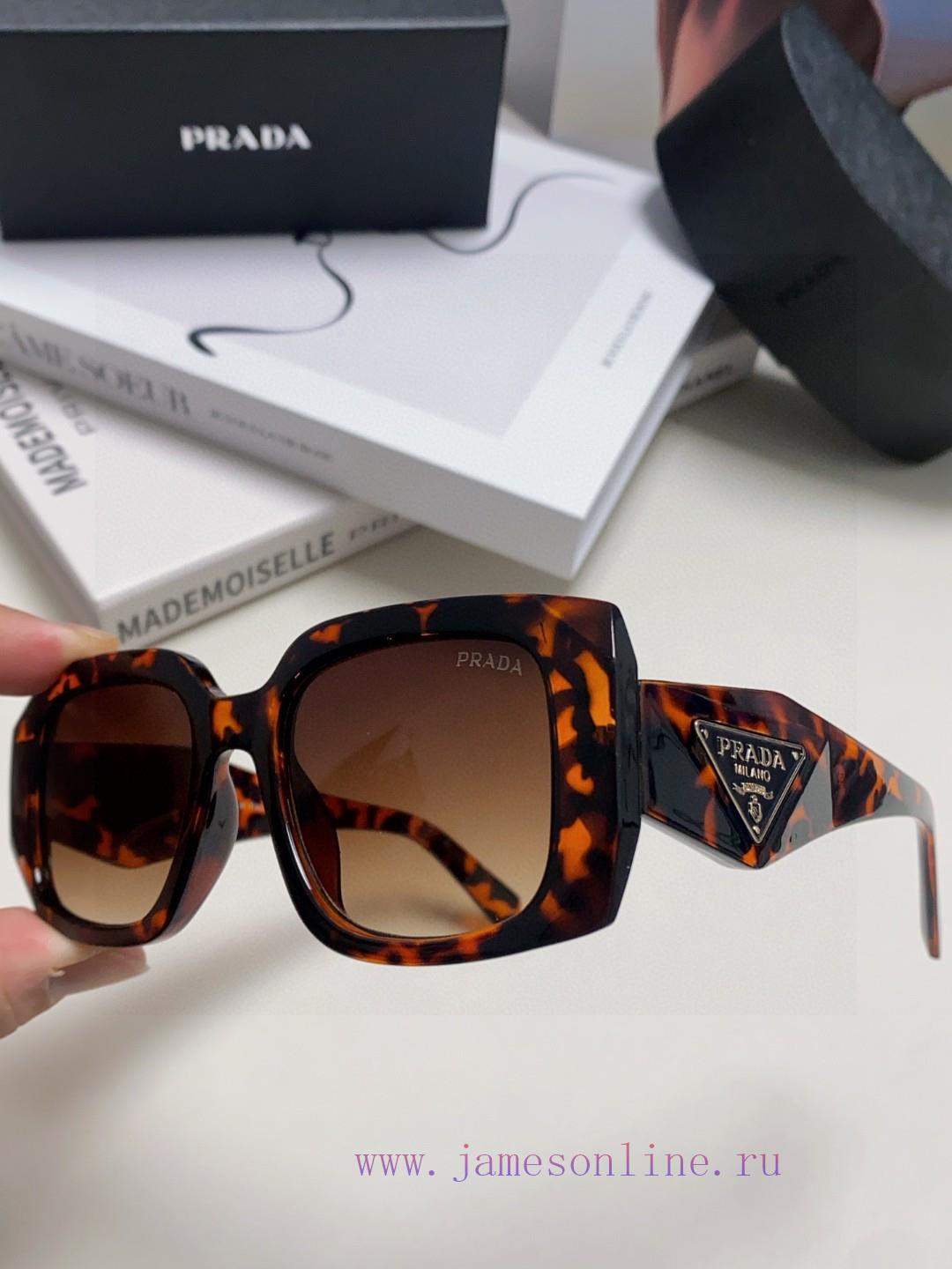 Prada 2024 New Retro Inverted Triangle Logo Sunglasses for Women, with a sense of luxury, farqb7037d - Image 7