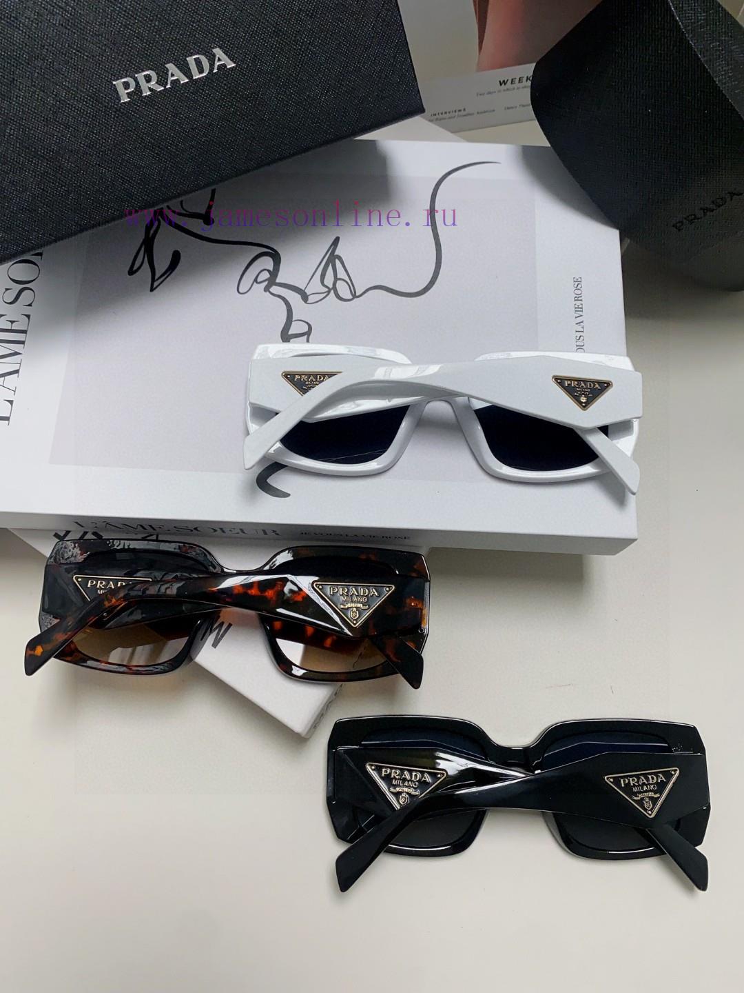 Prada 2024 New Retro Inverted Triangle Logo Sunglasses for Women, with a sense of luxury, farqb7037d - Image 10