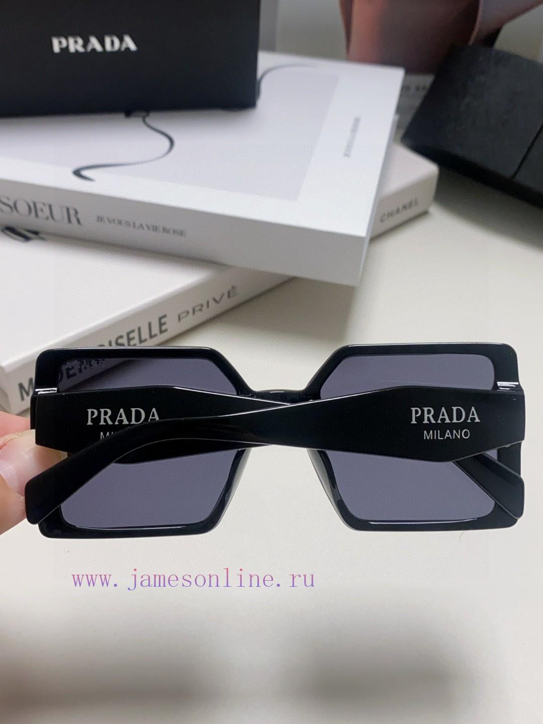 Prada 2024 New Fashionable Simple Round Face Personalized Gradient Sunglasses Square Korean o1ngh3ek - Image 6