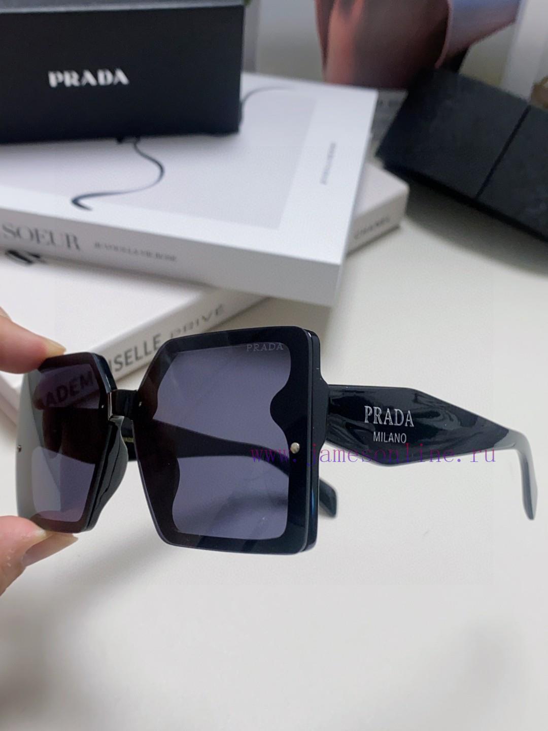 Prada 2024 New Fashionable Simple Round Face Personalized Gradient Sunglasses Square Korean o1ngh3ek - Image 7