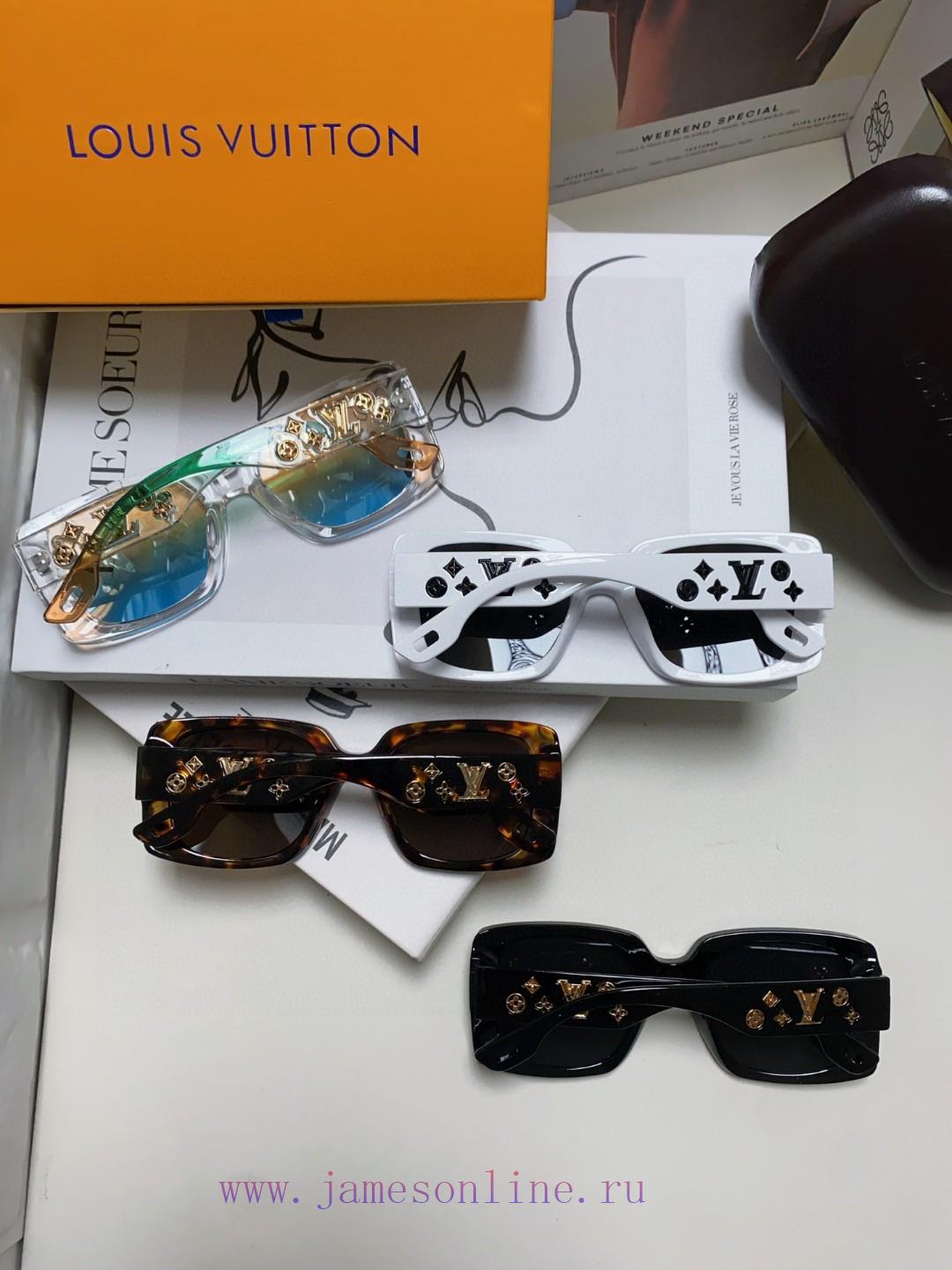 Lv Louis Vuitton 2024 New Xiaohongshu Retro Small Box Polarized Sunglasses Women's White UV k1ocb4je - Image 10