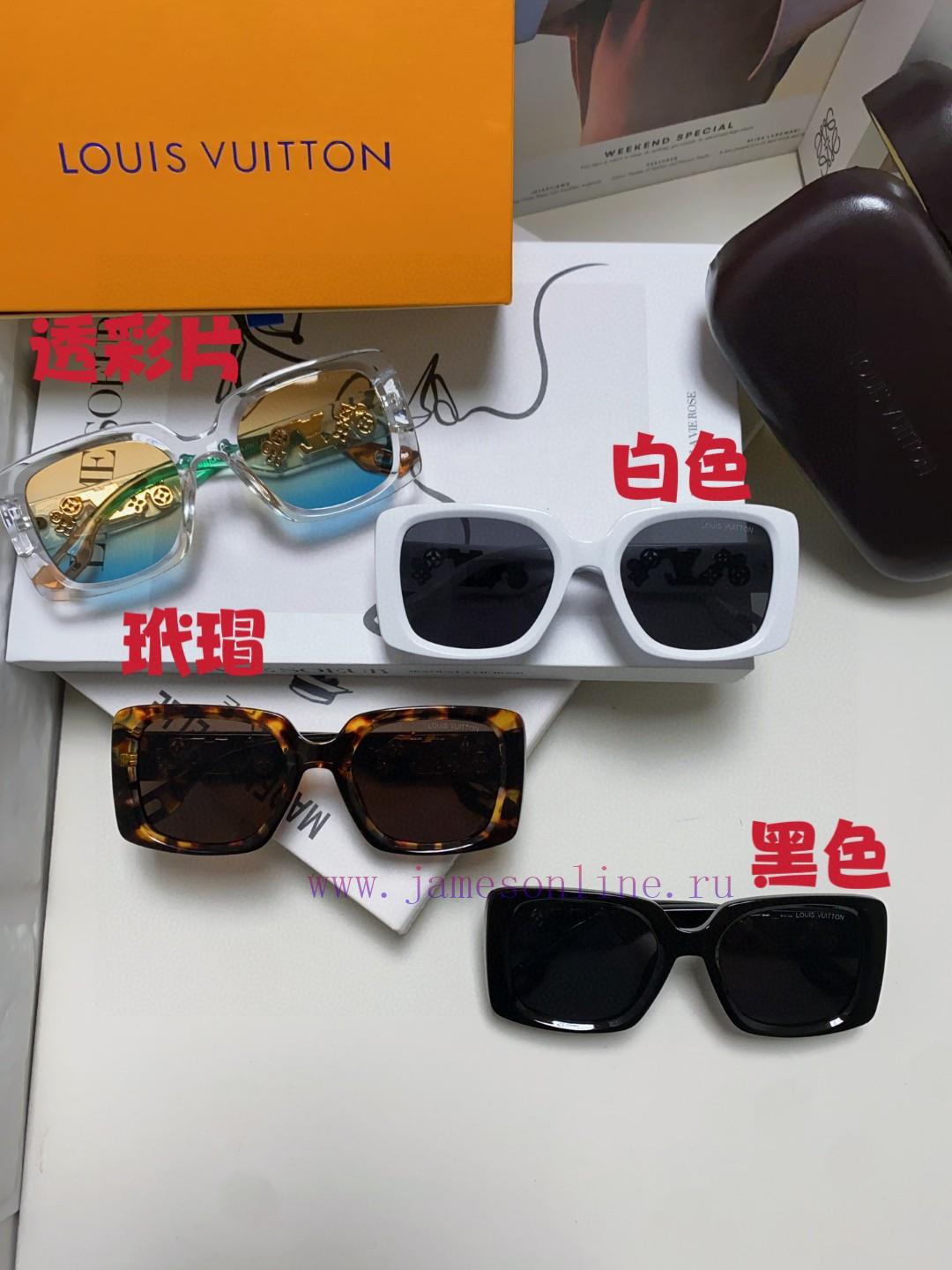 Lv Louis Vuitton 2024 New Xiaohongshu Retro Small Box Polarized Sunglasses Women's White UV k1ocb4je - Image 11