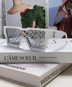 LV Louis Vuitton European and American large frame one-piece sunglasses, Wang Hedi's same stwycw1yvn