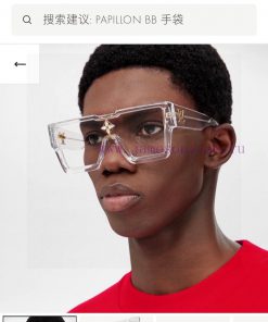LV Louis Vuitton European and American large frame one-piece sunglasses, Wang Hedi's same stzakzpwx8
