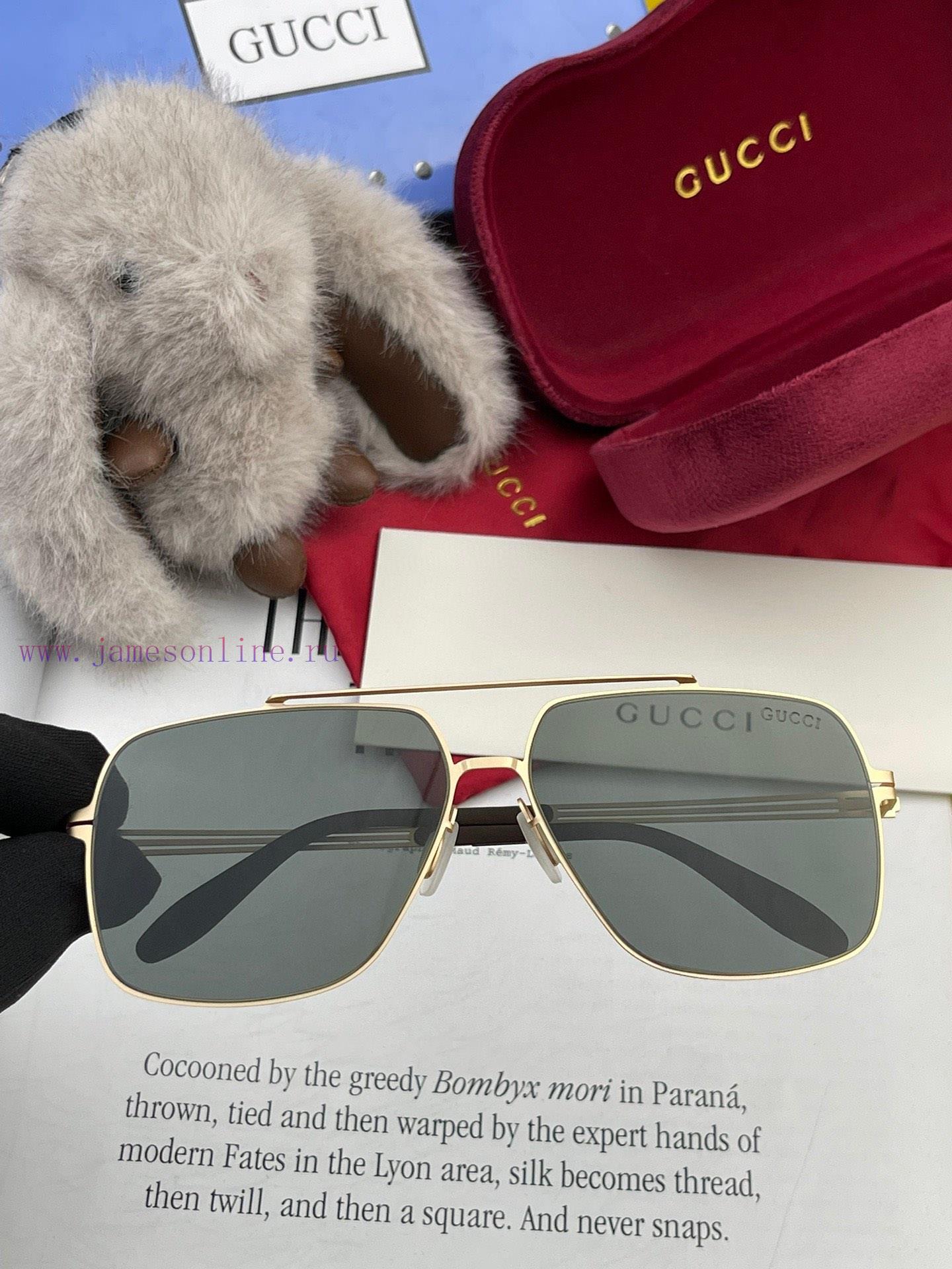 GUCCI 2024 New Men's and Women's Couple Sunglasses Polygonal Sunglasses IP Plating Never Fadke3yb71j - Image 5