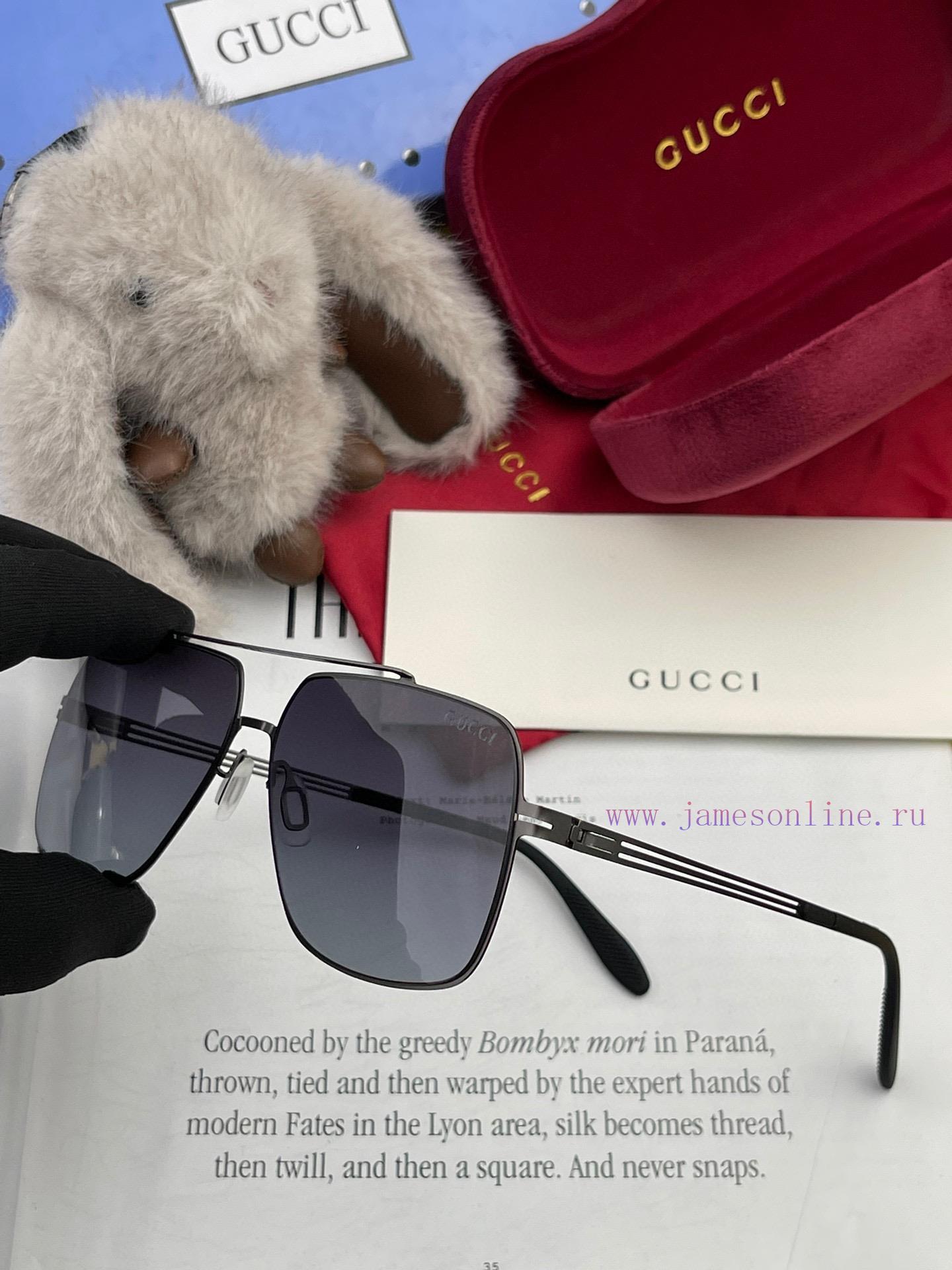 GUCCI 2024 New Men's and Women's Couple Sunglasses Polygonal Sunglasses IP Plating Never Fadke3yb71j - Image 7