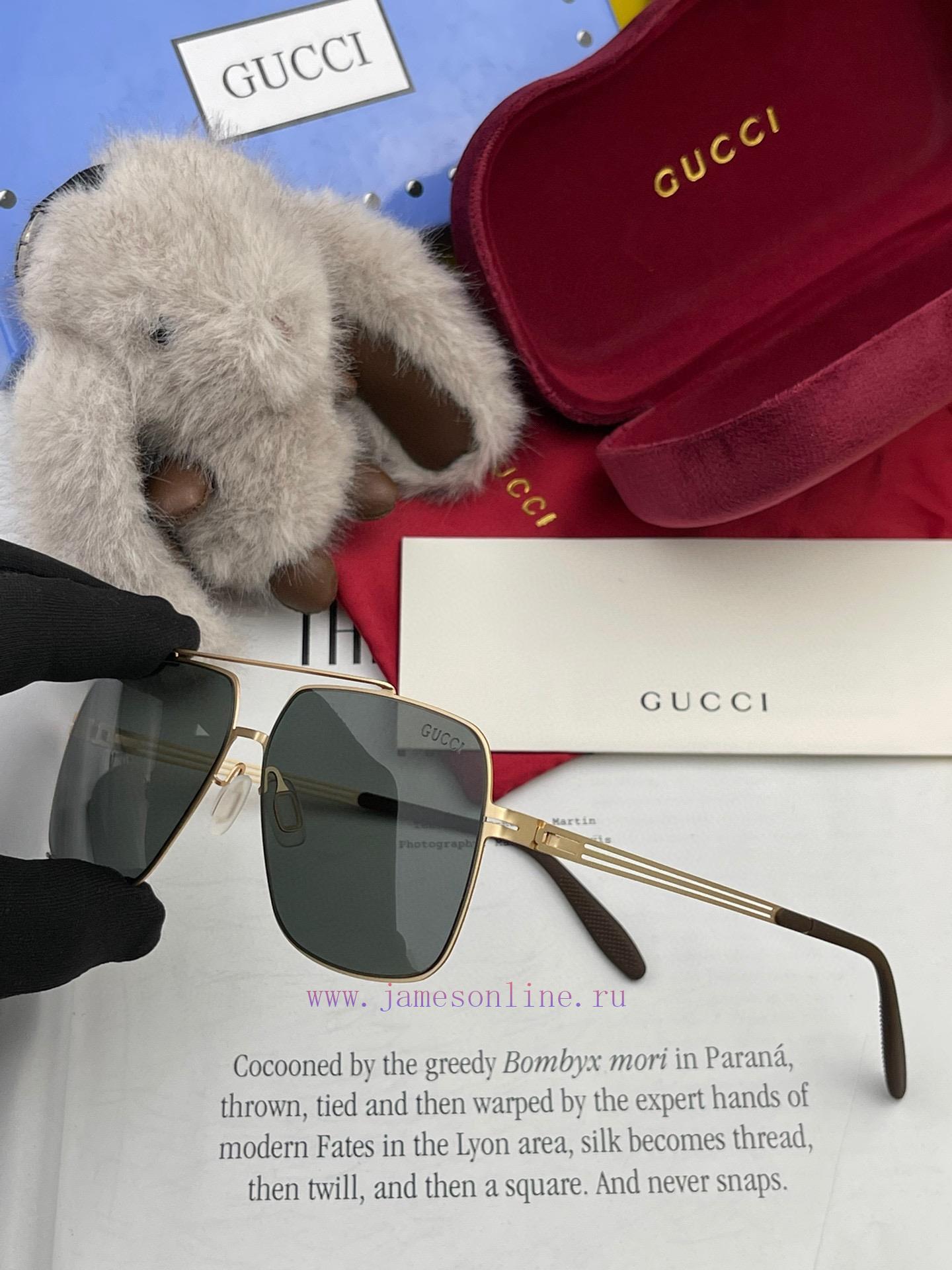 GUCCI 2024 New Men's and Women's Couple Sunglasses Polygonal Sunglasses IP Plating Never Fadke3yb71j - Image 8