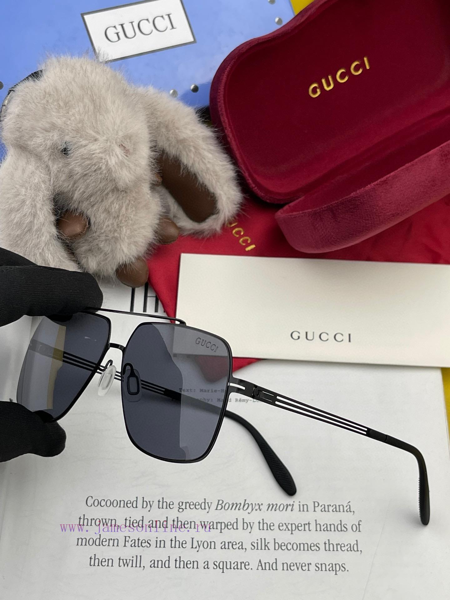GUCCI 2024 New Men's and Women's Couple Sunglasses Polygonal Sunglasses IP Plating Never Fadke3yb71j - Image 9
