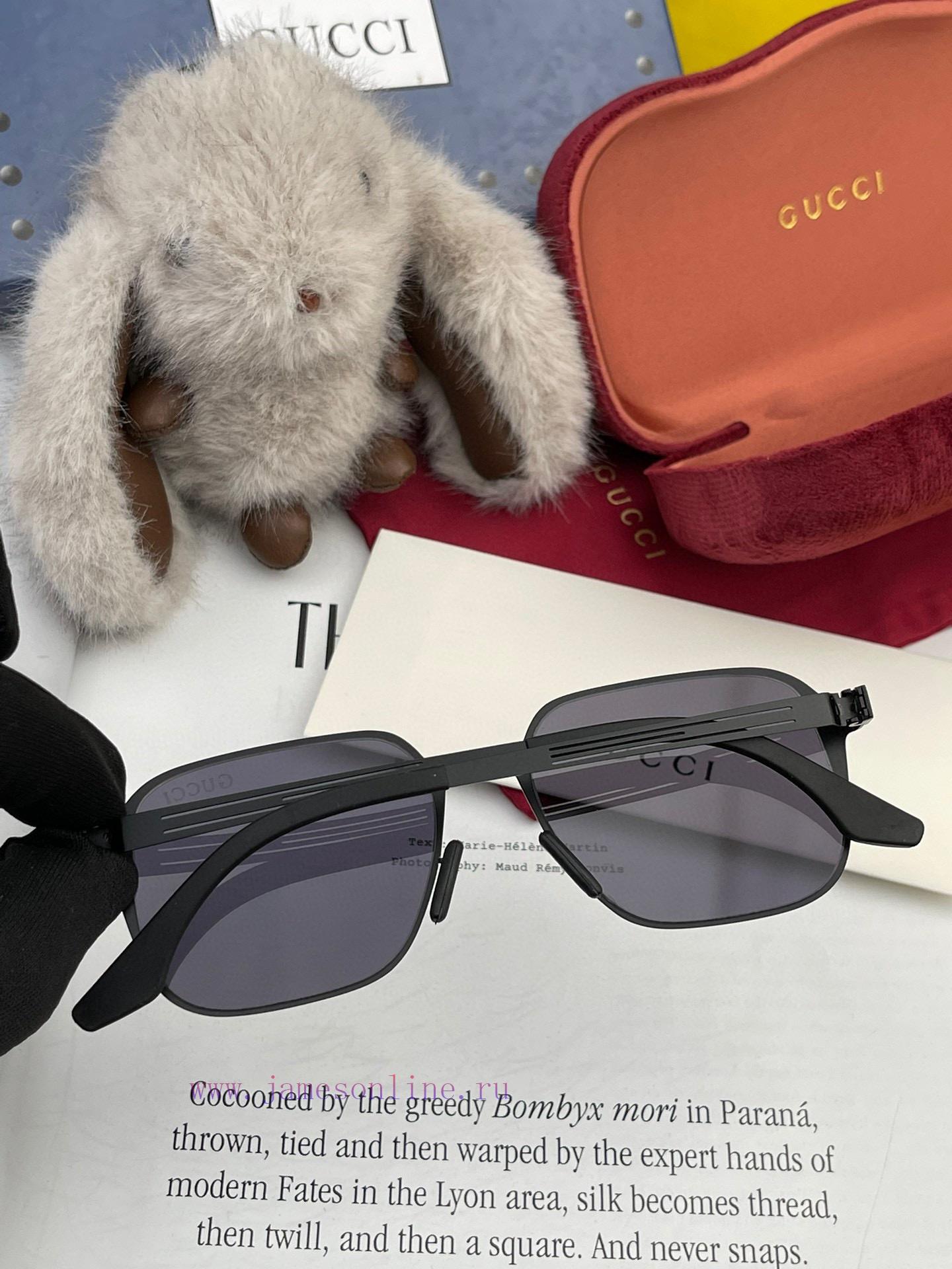 GUCCI 2024 New Men's and Women's Couple Sunglasses Polygonal Sunglasses i ️ Electroplating Njsb1sihn - Image 9