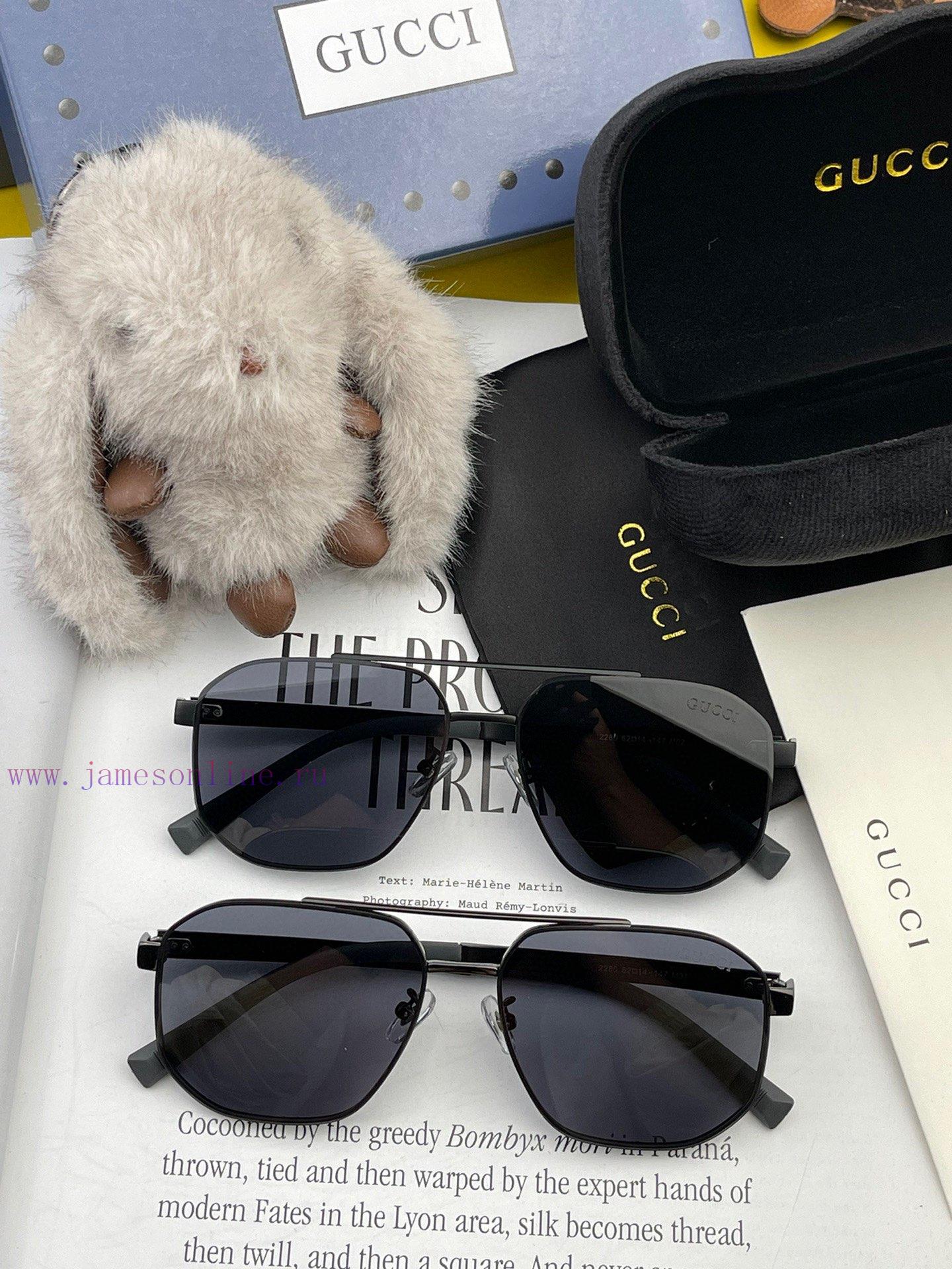 GUCCI 2024 New Men's and Women's Couple Sunglasses Polygonal Sunglasses IP Plating Never Fadcfpb0tof - Image 10