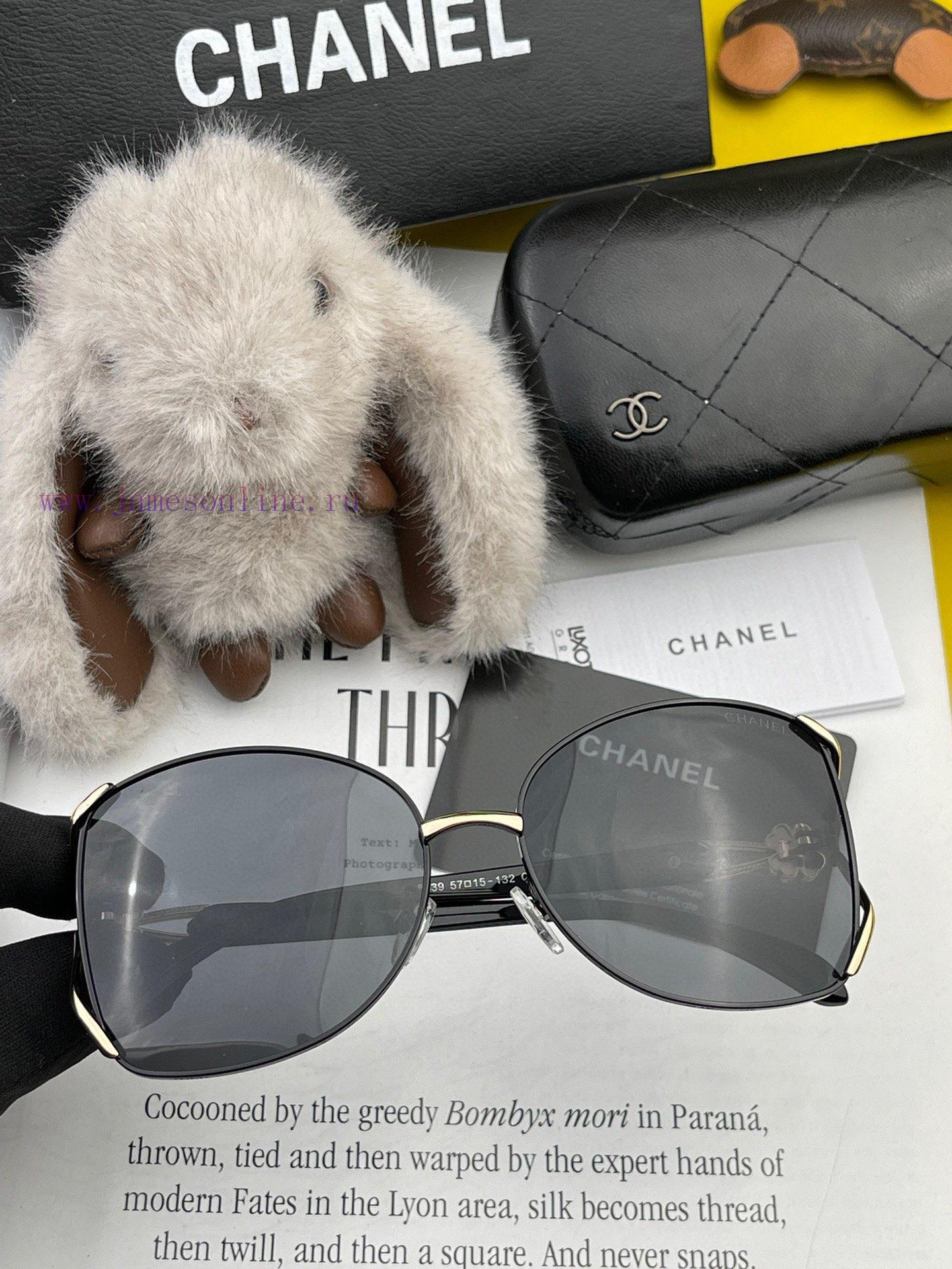 CHANEL 2024 New Camellia Trendy Popular Fashion Round Frame Sunglasses Comfortable to Wear Iip4ujcjm - Image 5