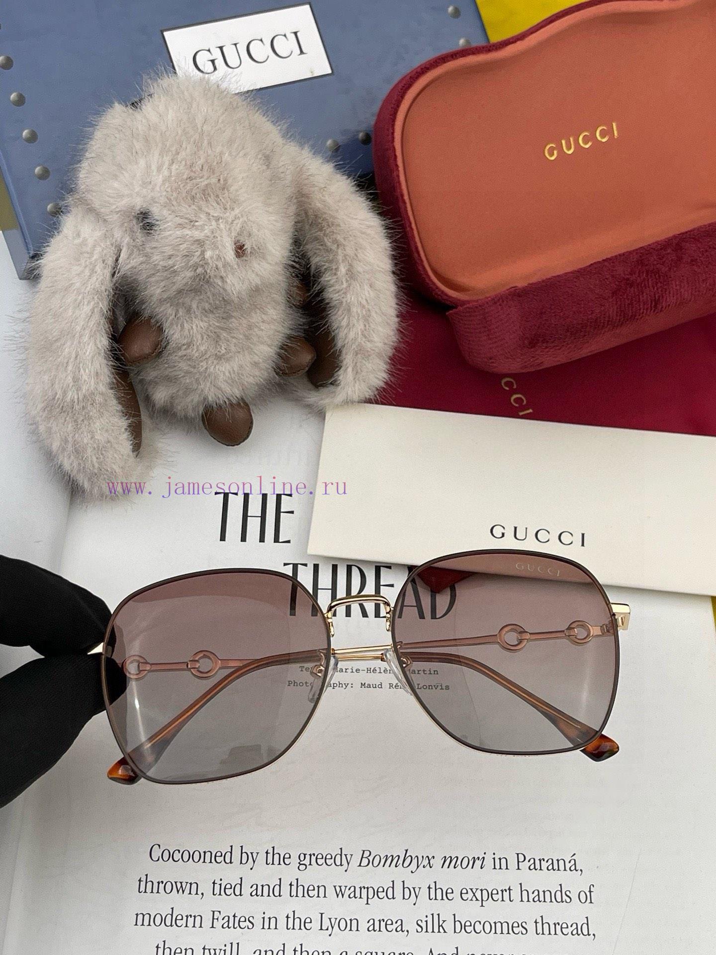 GUCCI 2024 Spring New Saddle Buckle Mirror Leg Series Sunglasses, Elegant Box Sunglasses. Vav3ne4qsp - Image 6
