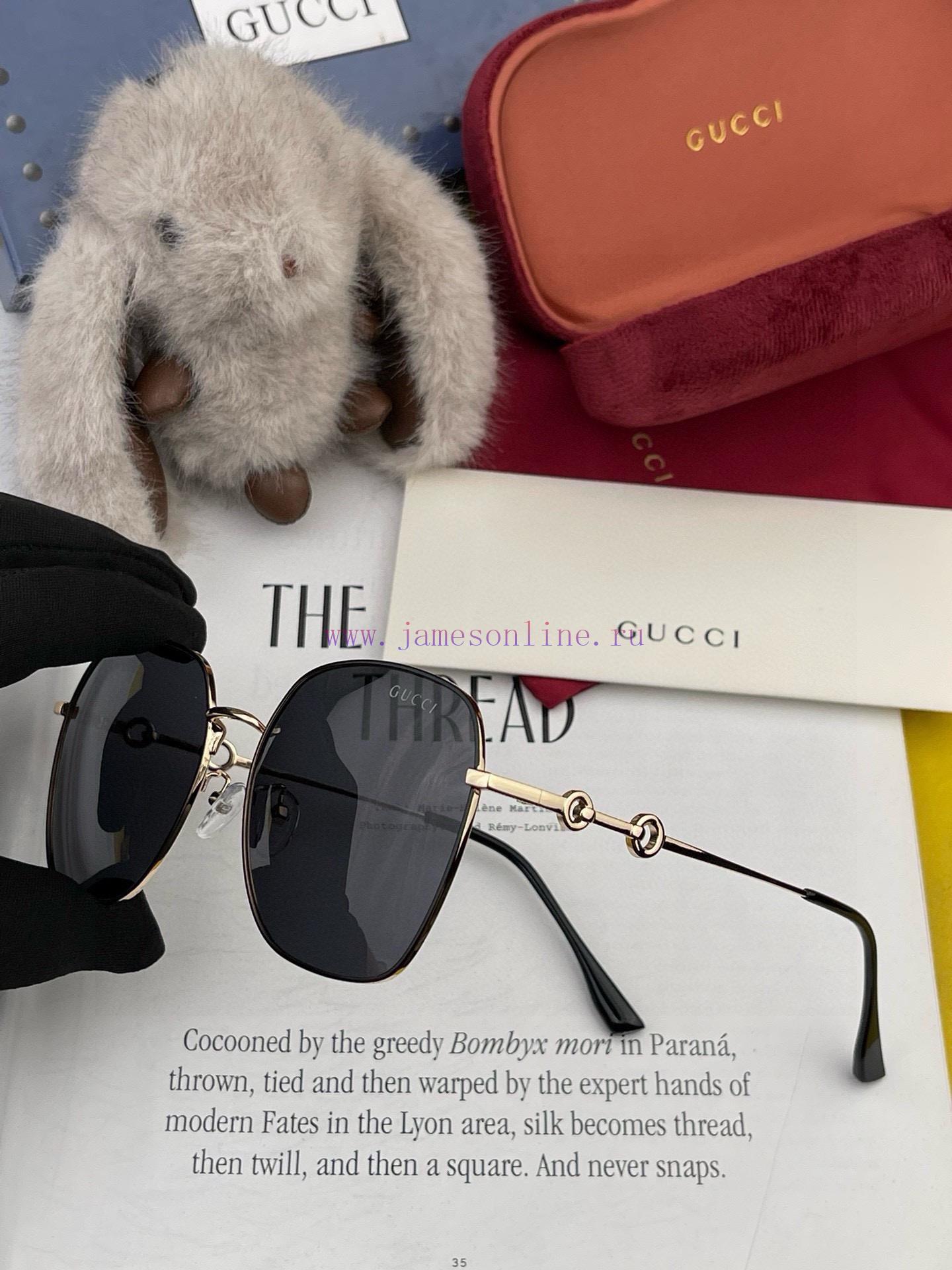 GUCCI 2024 Spring New Saddle Buckle Mirror Leg Series Sunglasses, Elegant Box Sunglasses. Vav3ne4qsp - Image 8