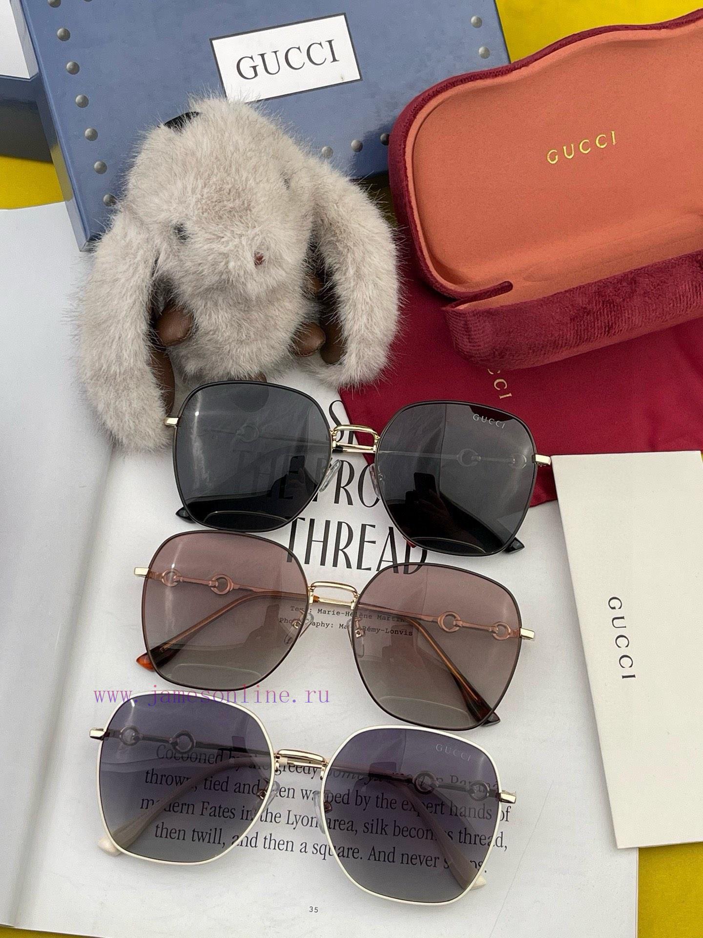 GUCCI 2024 Spring New Saddle Buckle Mirror Leg Series Sunglasses, Elegant Box Sunglasses. Vav3ne4qsp - Image 10