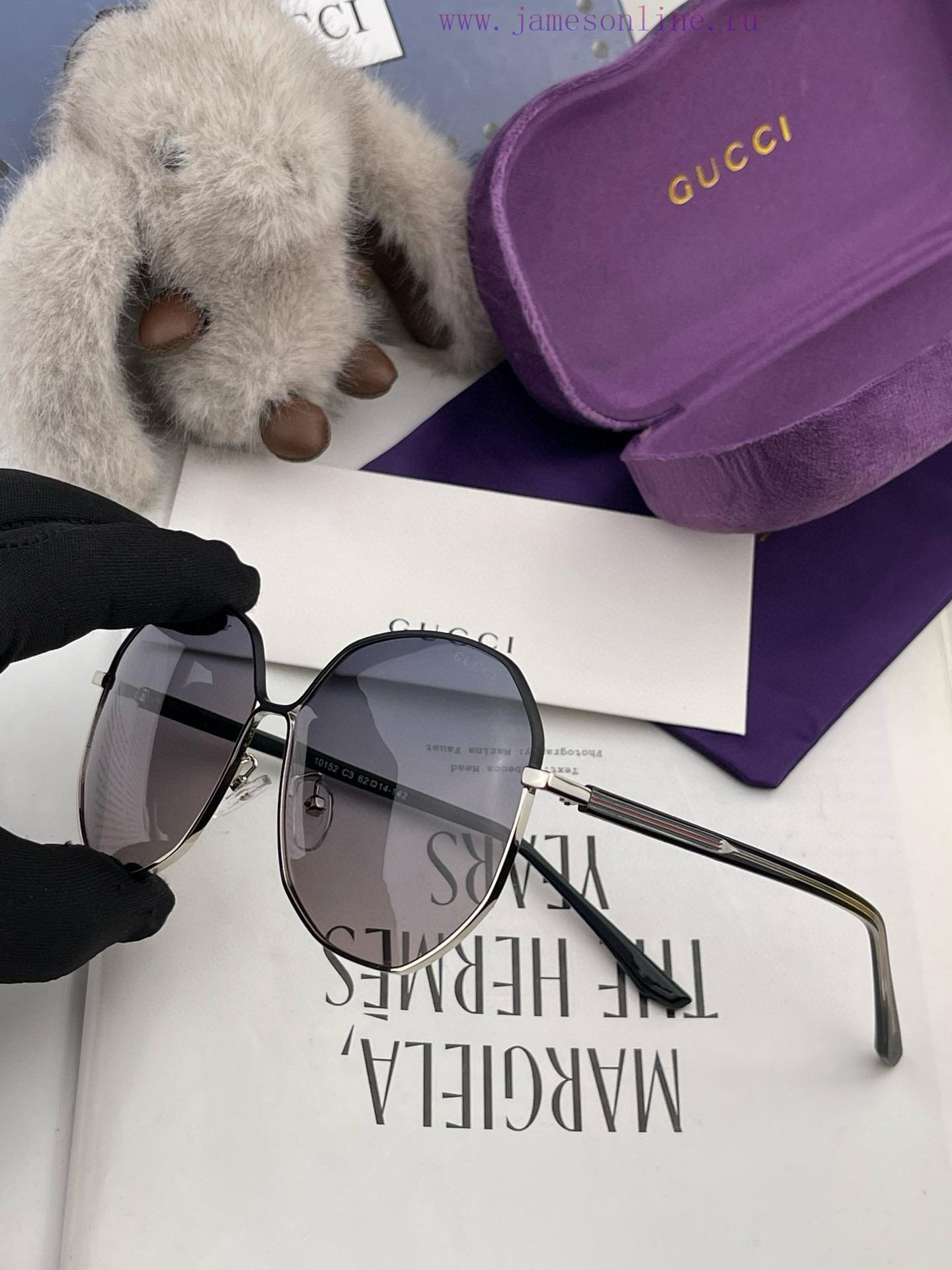 GUCCI Round Frame Polarized Sunglasses Iconic Decorative Men's and Women's Fashion Sunglasseywf66phu - Image 6