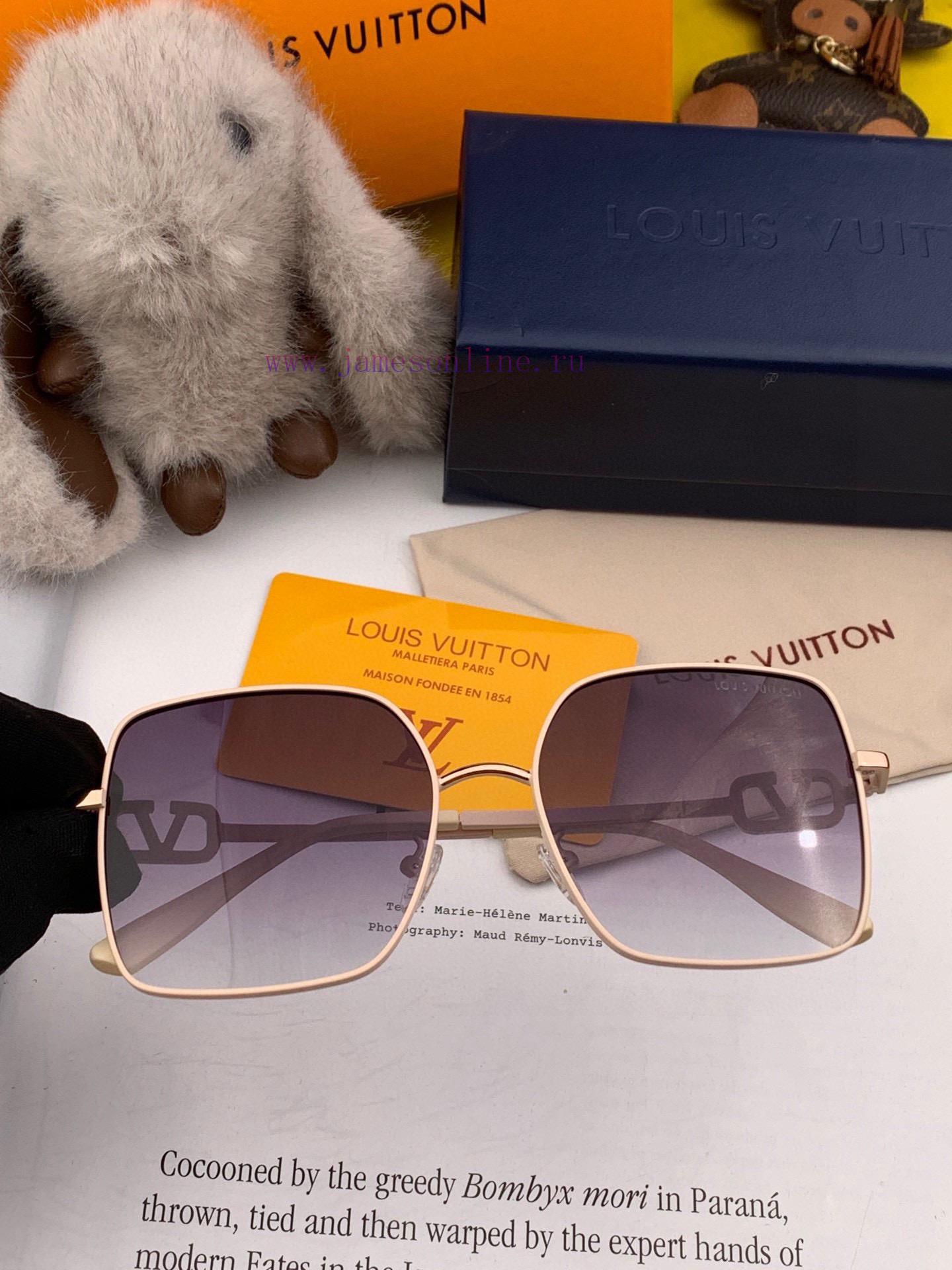 Polarized series LV large frame sunglasses with classic box design, not picky about face shacutdhdfd - Image 4