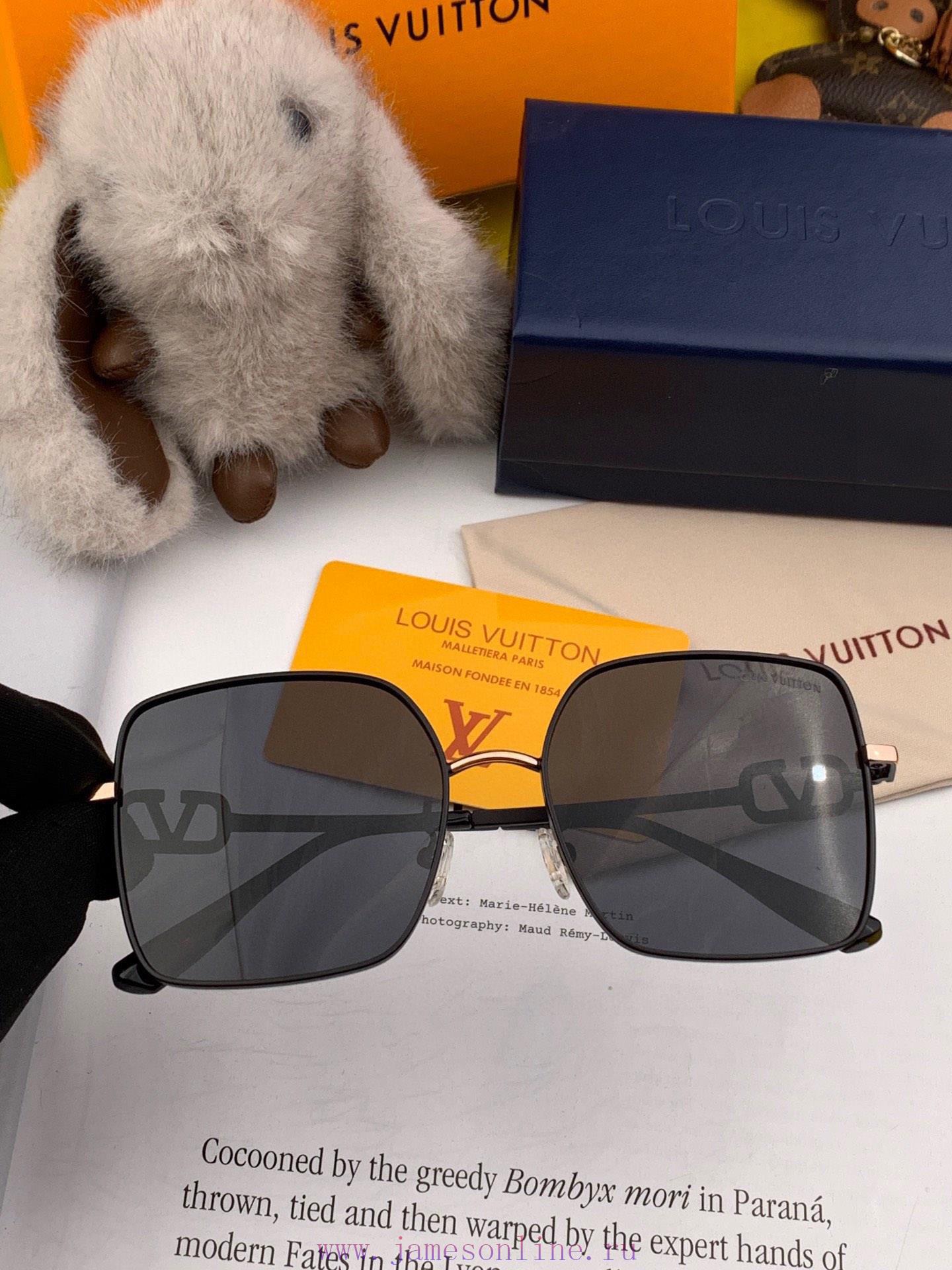 Polarized series LV large frame sunglasses with classic box design, not picky about face shacutdhdfd - Image 5
