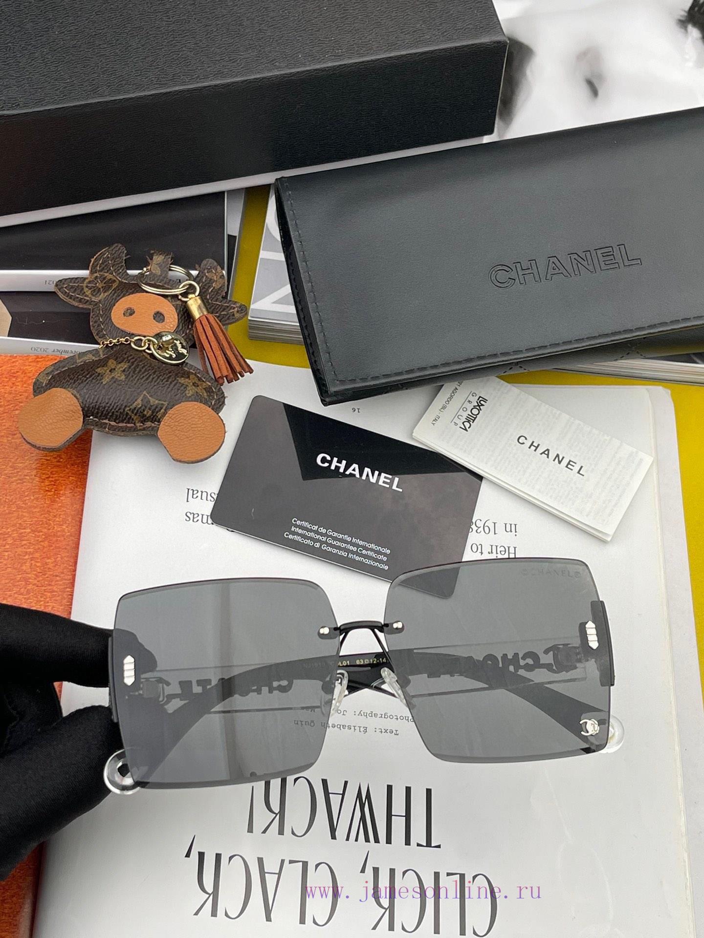 Chanel 2024 Spring New Trendy Popular Fashion Box Sunglasses High Quality Comfortable Wearin3lqm82lk - Image 5
