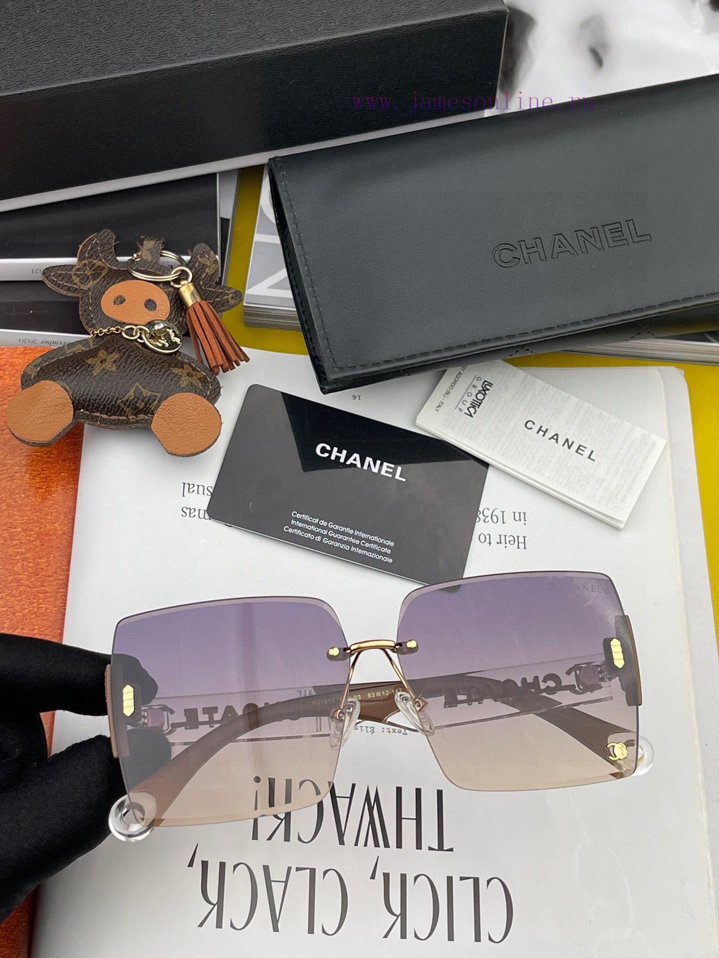 Chanel 2024 Spring New Trendy Popular Fashion Box Sunglasses High Quality Comfortable Wearin3lqm82lk - Image 6
