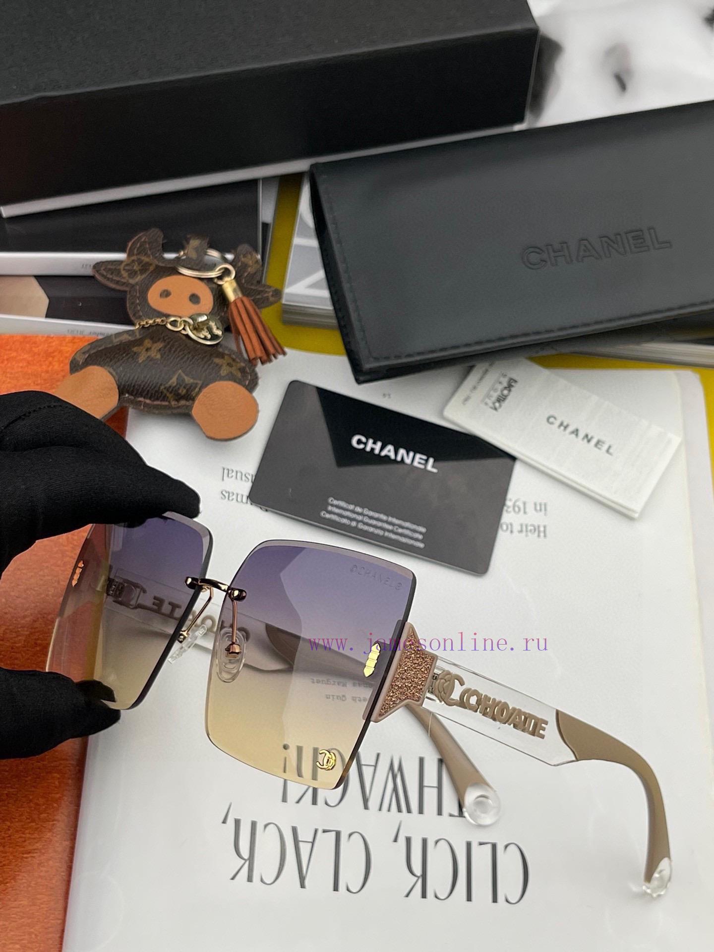 Chanel 2024 Spring New Trendy Popular Fashion Box Sunglasses High Quality Comfortable Wearin3lqm82lk - Image 7
