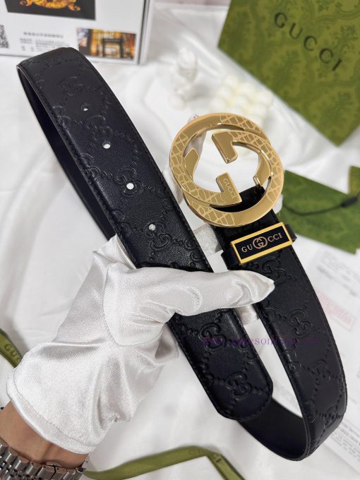 Belt Gucci Gucci️The waistband is made of 100% cowhide, ensuring genuine leather. The 24k ca jgrbtlci - Image 5