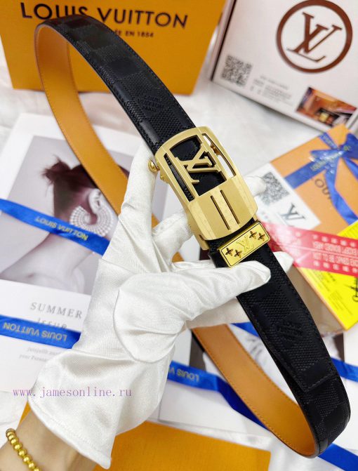 Belt LV Louis Vuitton automatic buckle-Belt replica The automatic belt series is made of 100 pvotzvcj - Image 8