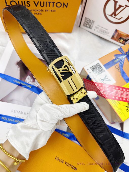 Belt LV Louis Vuitton automatic buckle-Belt replica The automatic belt series is made of 100 pvotzvcj - Image 10