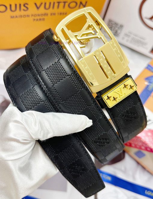 Belt LV Louis Vuitton automatic buckle-Belt replica The automatic belt series is made of 100 1ljzgiht - Image 3