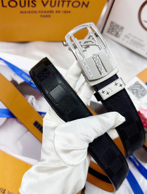 Belt LV Louis Vuitton automatic buckle-Belt replica The automatic belt series is made of 100 kml388ng - Image 4