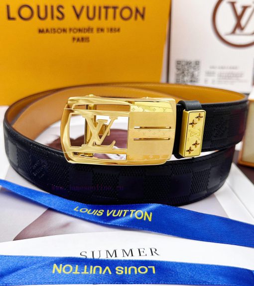 Belt LV Louis Vuitton automatic buckle-Belt replica The automatic belt series is made of 100 1ljzgiht - Image 6